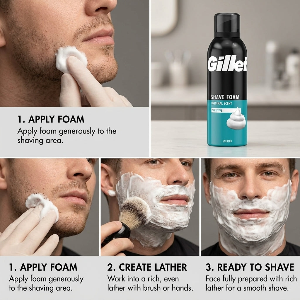 Gillette Classic Shave Foam Sensitive 200ml