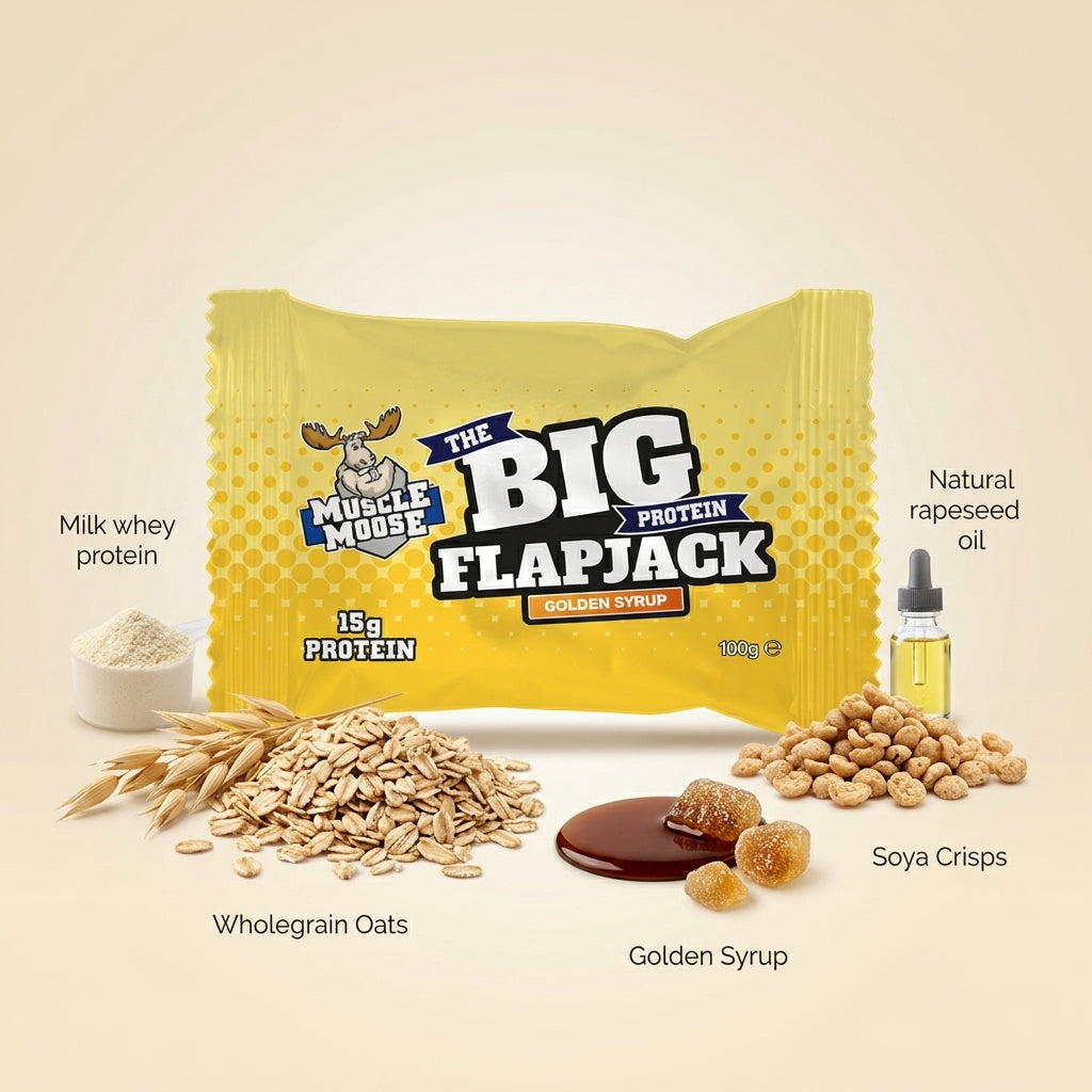 Muscle Moose Big Protein Flapjack Golden Syrup 100g