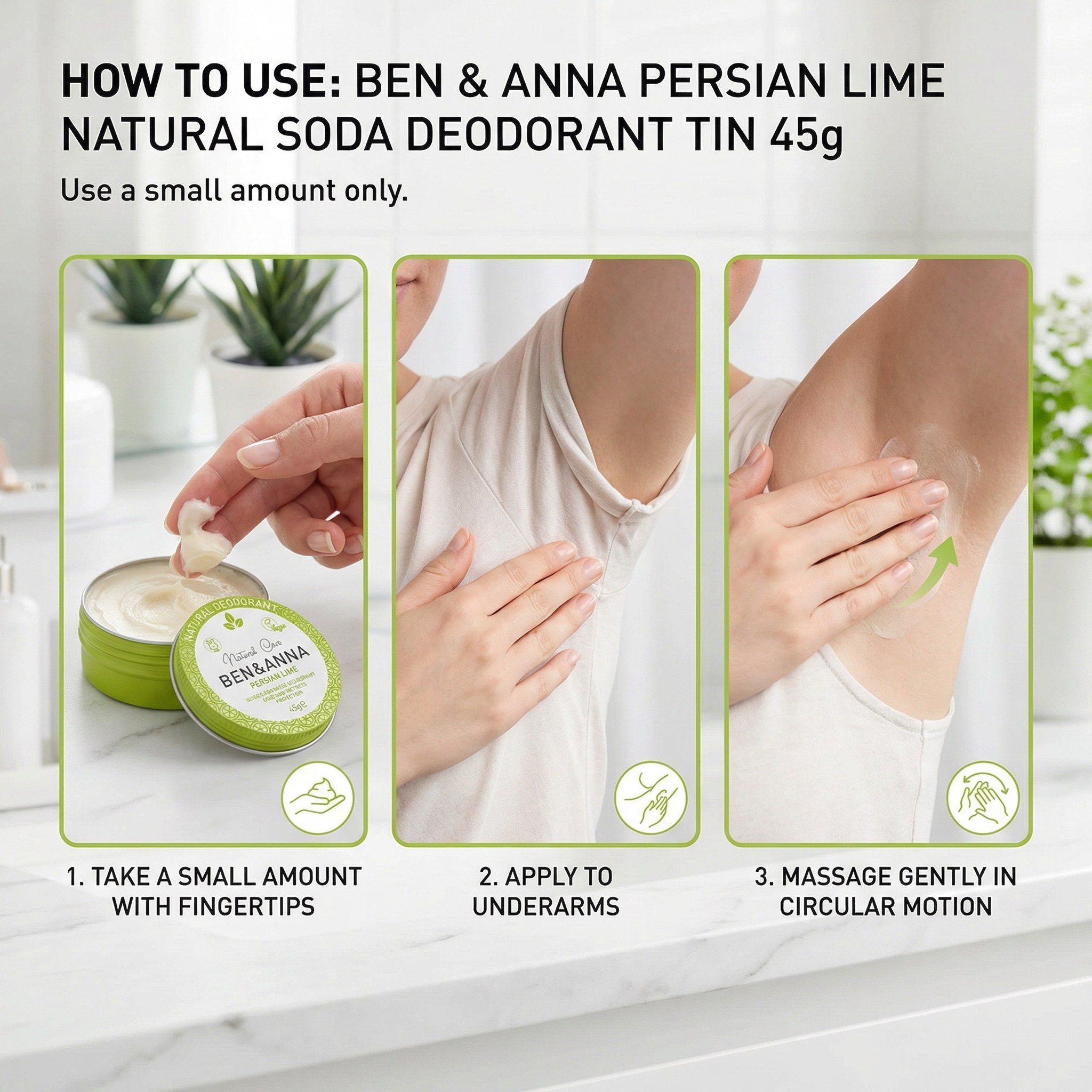 Ben & Anna PerSIAN Wholesale Lime Natural Soda Deodorant Tin 45g