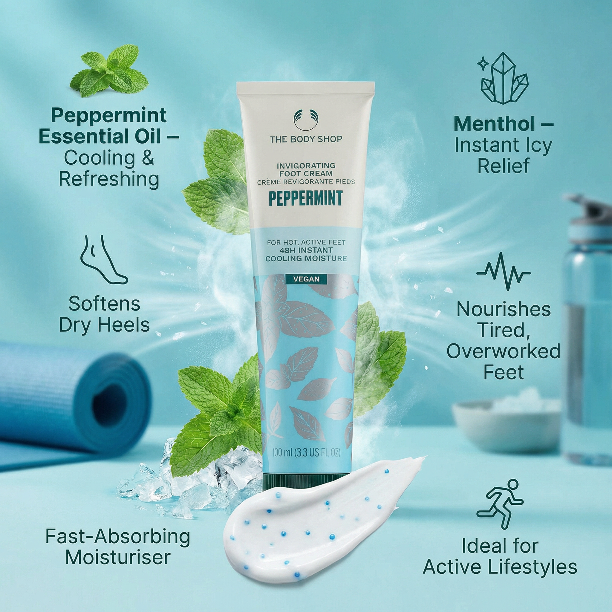 The Body Shop Peppermint Foot Treatment, 100 ml