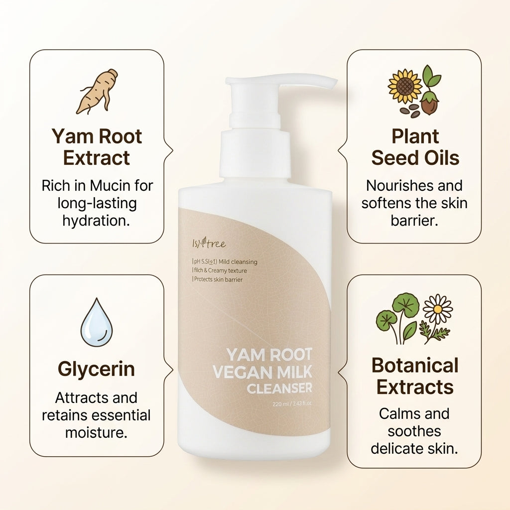 Isntree Yam Root Vegan Milk Cleansing Milk 220ml
