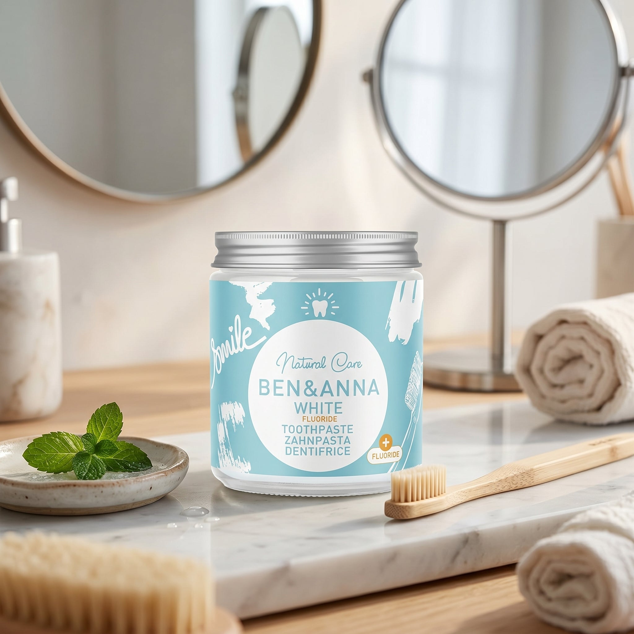 Ben & Anna Toothpaste White (with Fluoride) 100ml