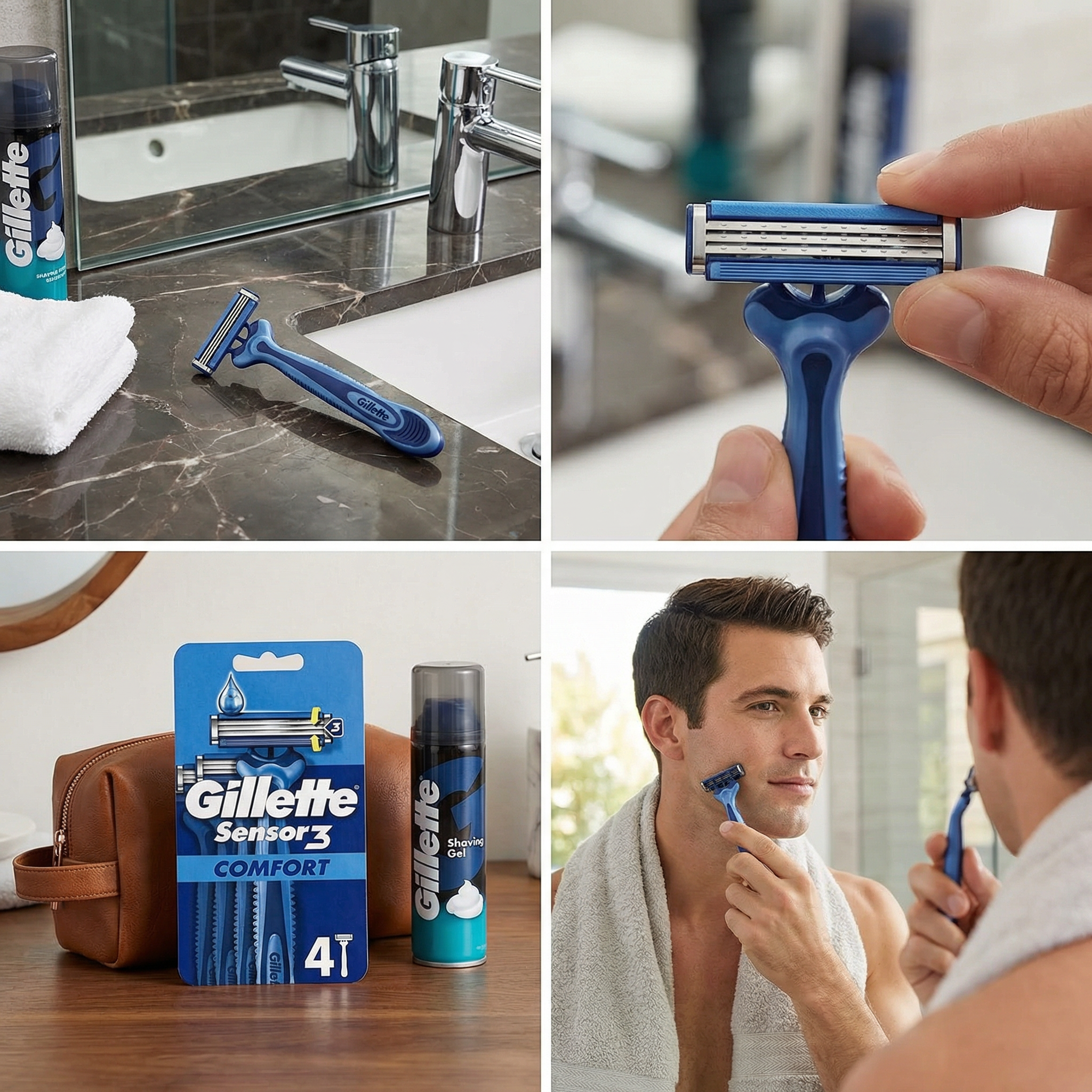 Gillette Sensor3 Comfort Disposable Razors 4 Peices