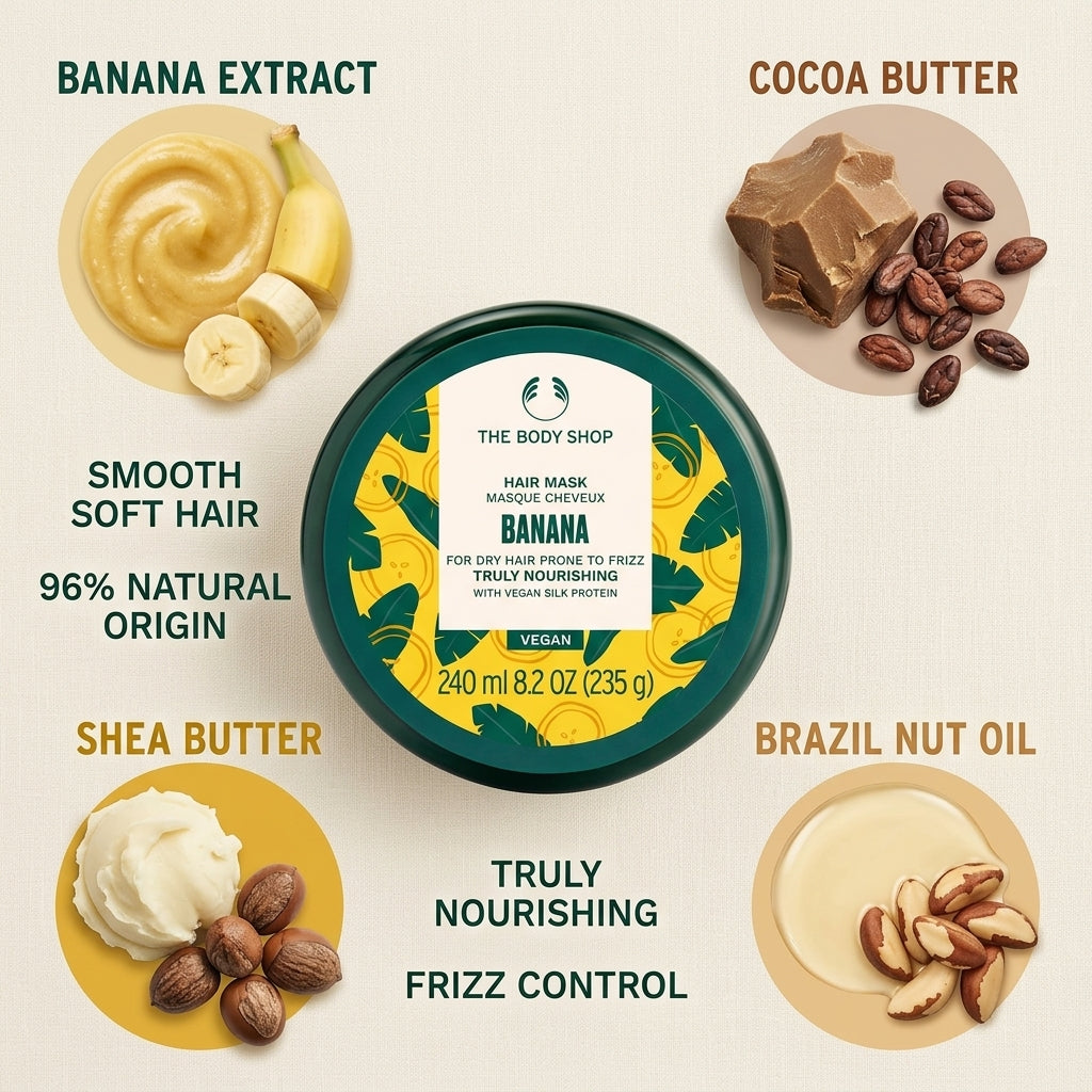 The Body Shop Banana Truly Nourishing Hair Mask 240ml