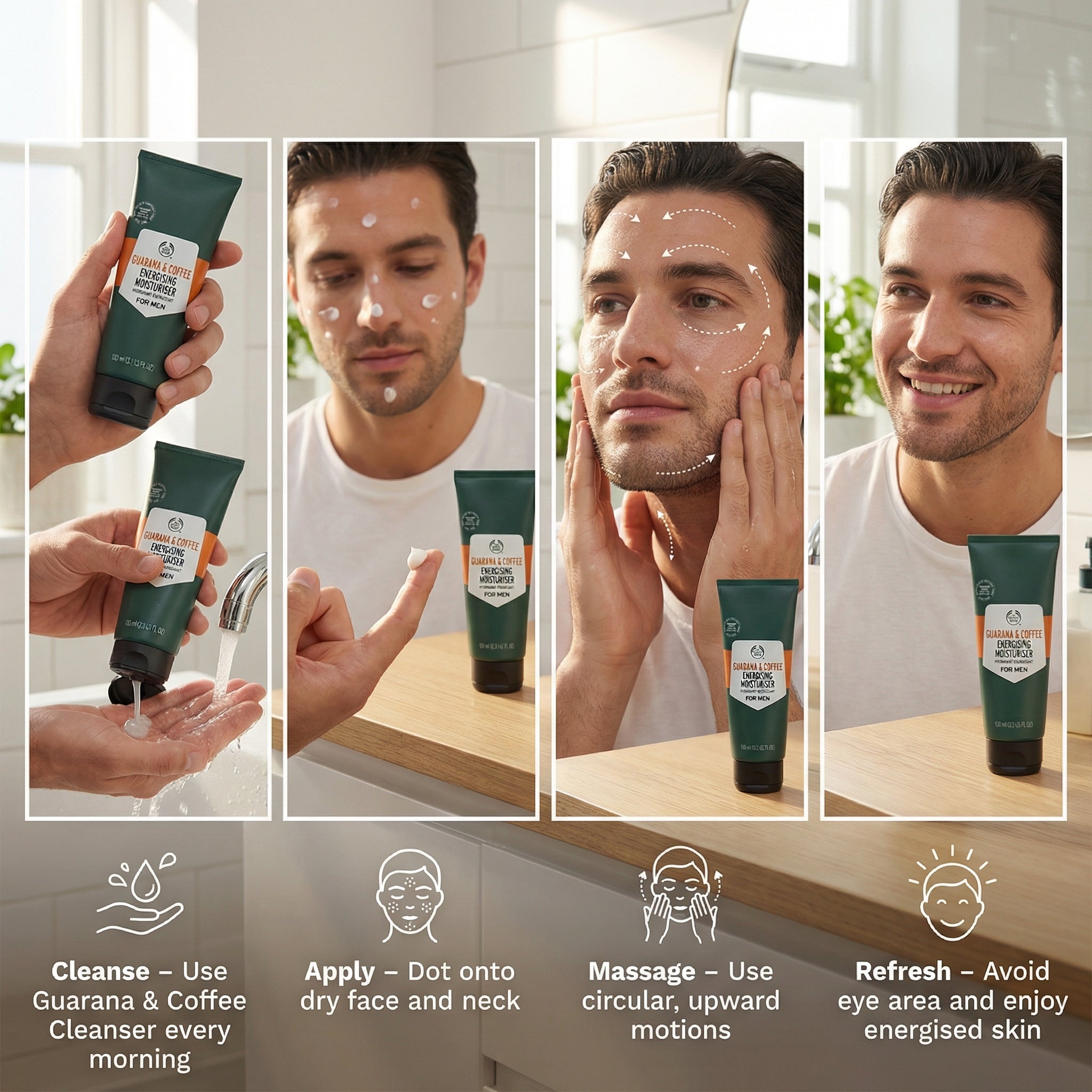 The Body Shop Guarana and Coffee Energising Moisturiser for Men (1x 100ml)