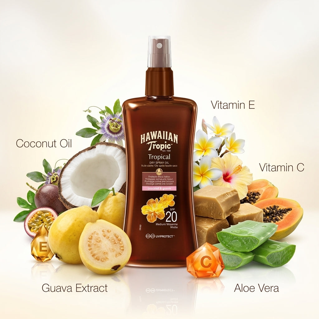 Hawaiian Tropic Coconut & Guava Sunscreen Spray SPF20 200 ml