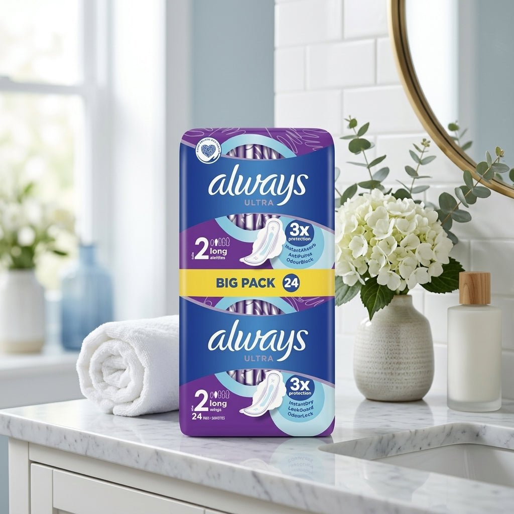Always - 24x Ultra Sanitary Pads Long Size 2 With Wings - 1 Piece