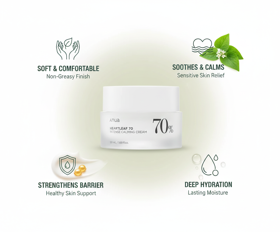 Anua heartleaf 70 intense calming cream 50ml
