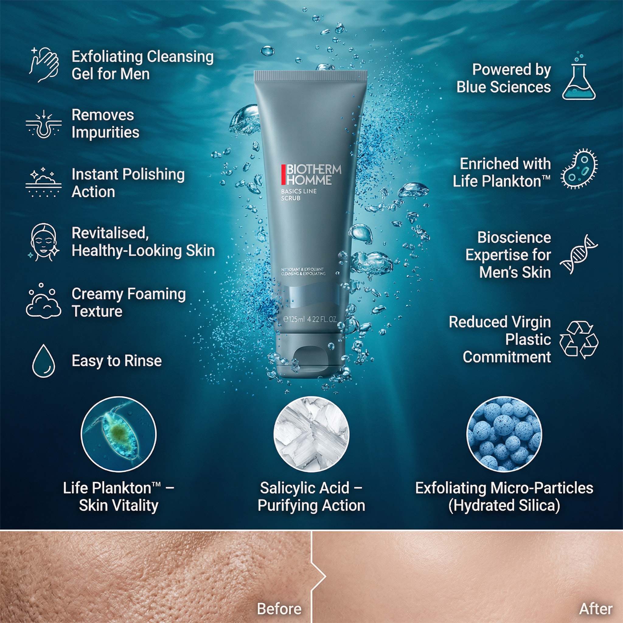 Biotherm Homme Basics Lines Scrub 125ml