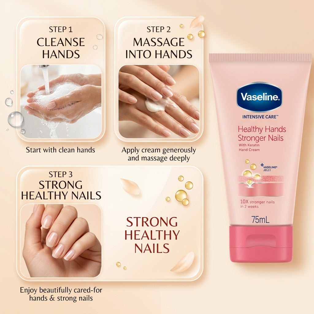 Vaseline Hands Nails Cream 75ml