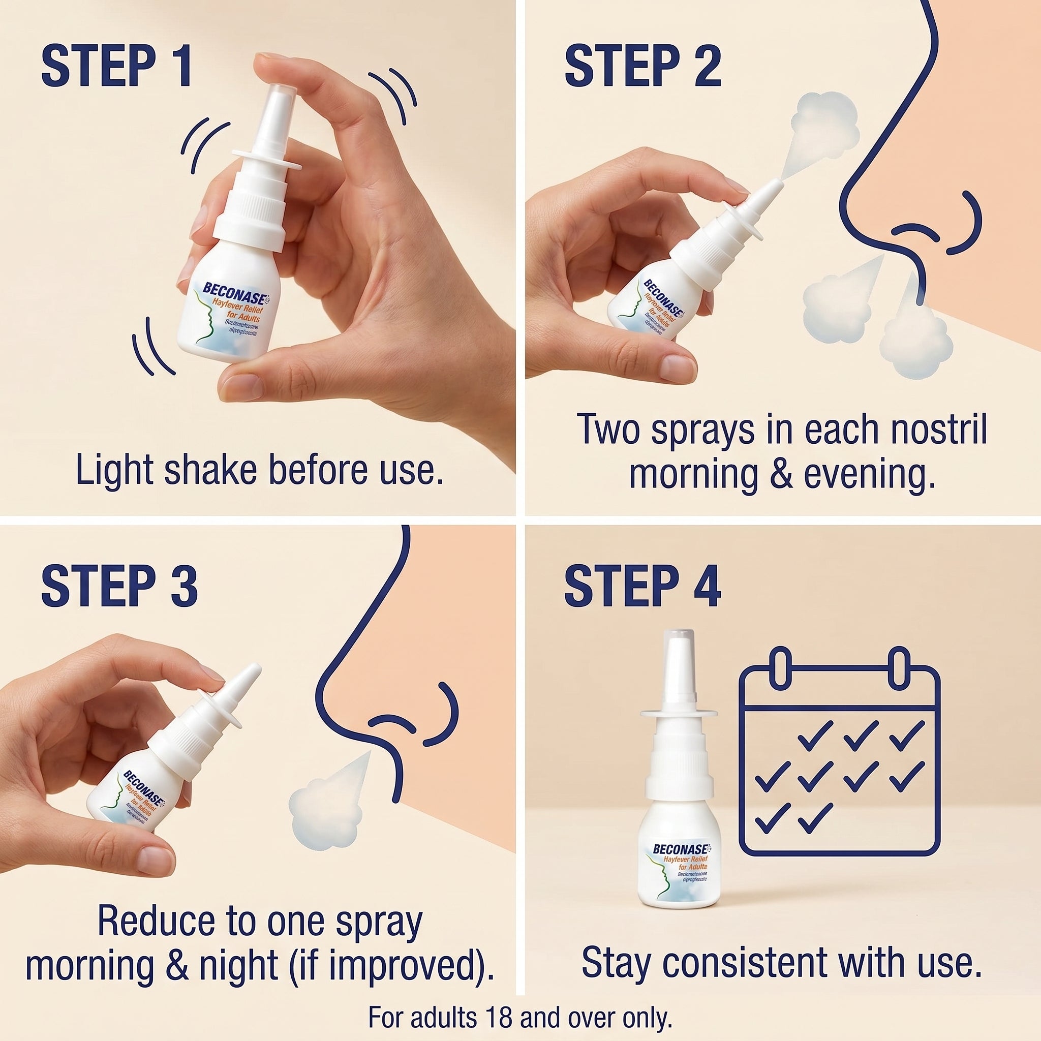 Beconase Hayfever Relief for Adults Nasal Spray 100ml