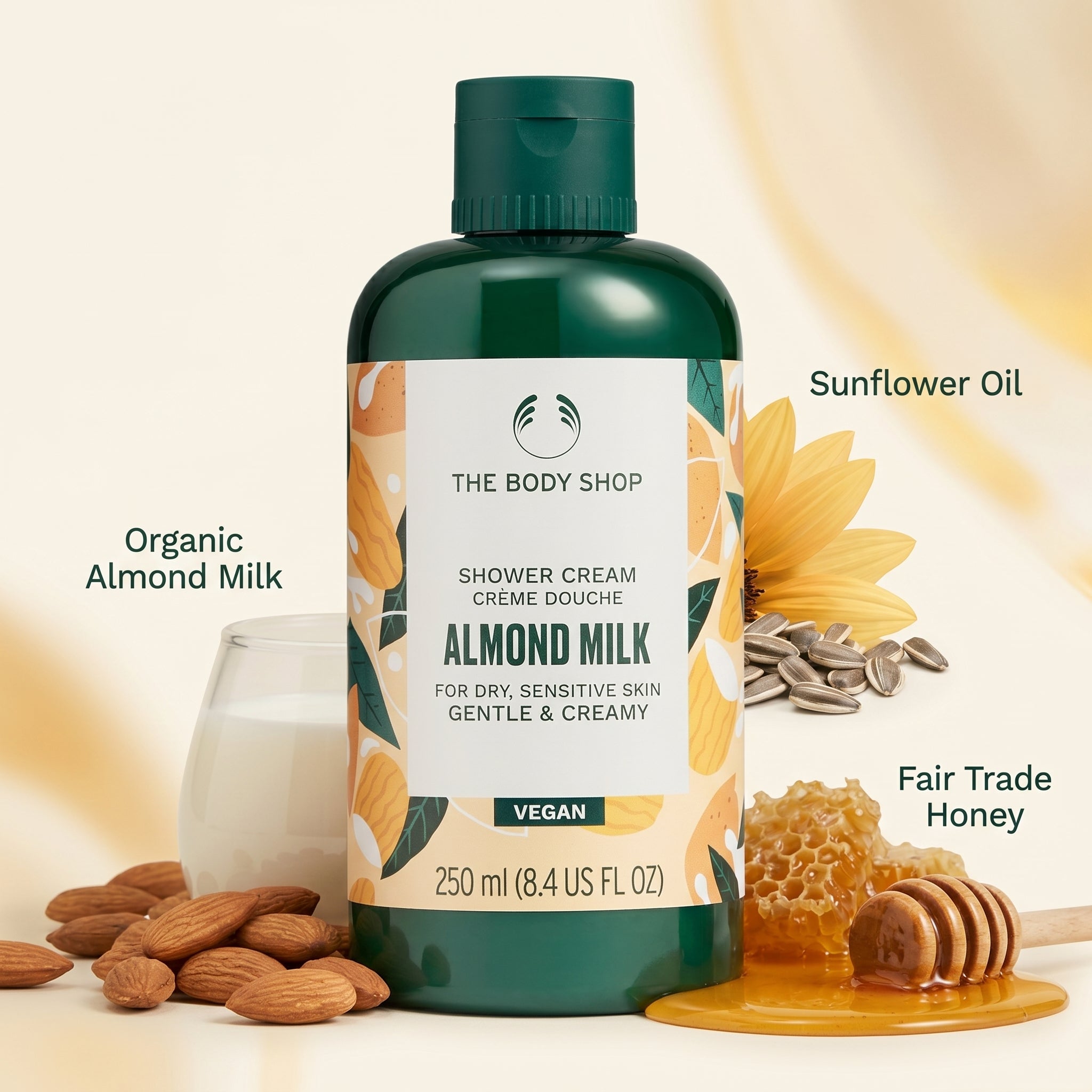 The Body Shop Almond Milk & Honey Shower Cream 250ml