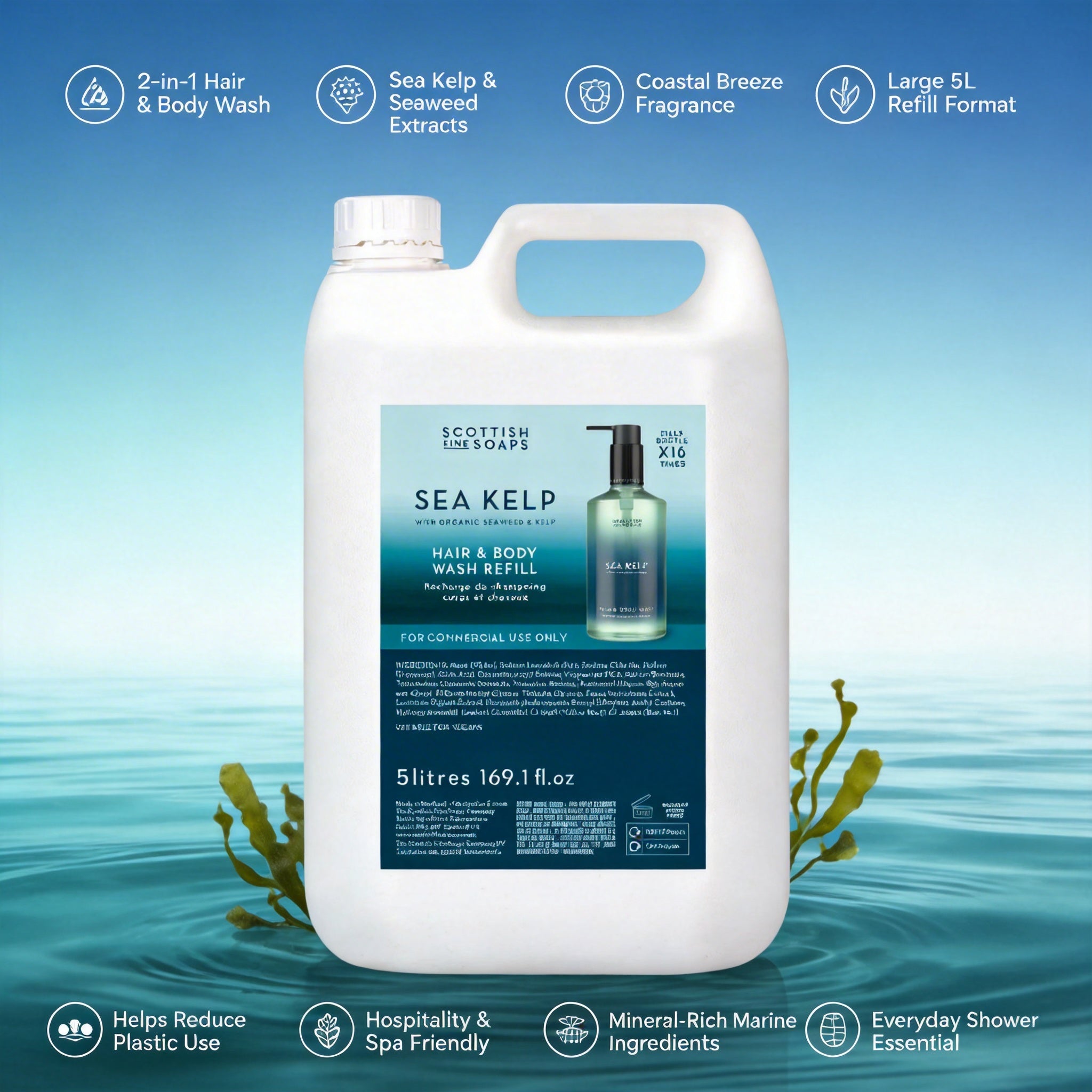 Scottish Fine Soaps Sea Kelp Hair & Body Wash 5L