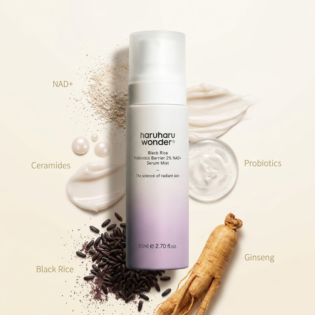Haruharu Wonder Black Rice Probiotics Barrier 2% NAD + Serum Mist 80ml