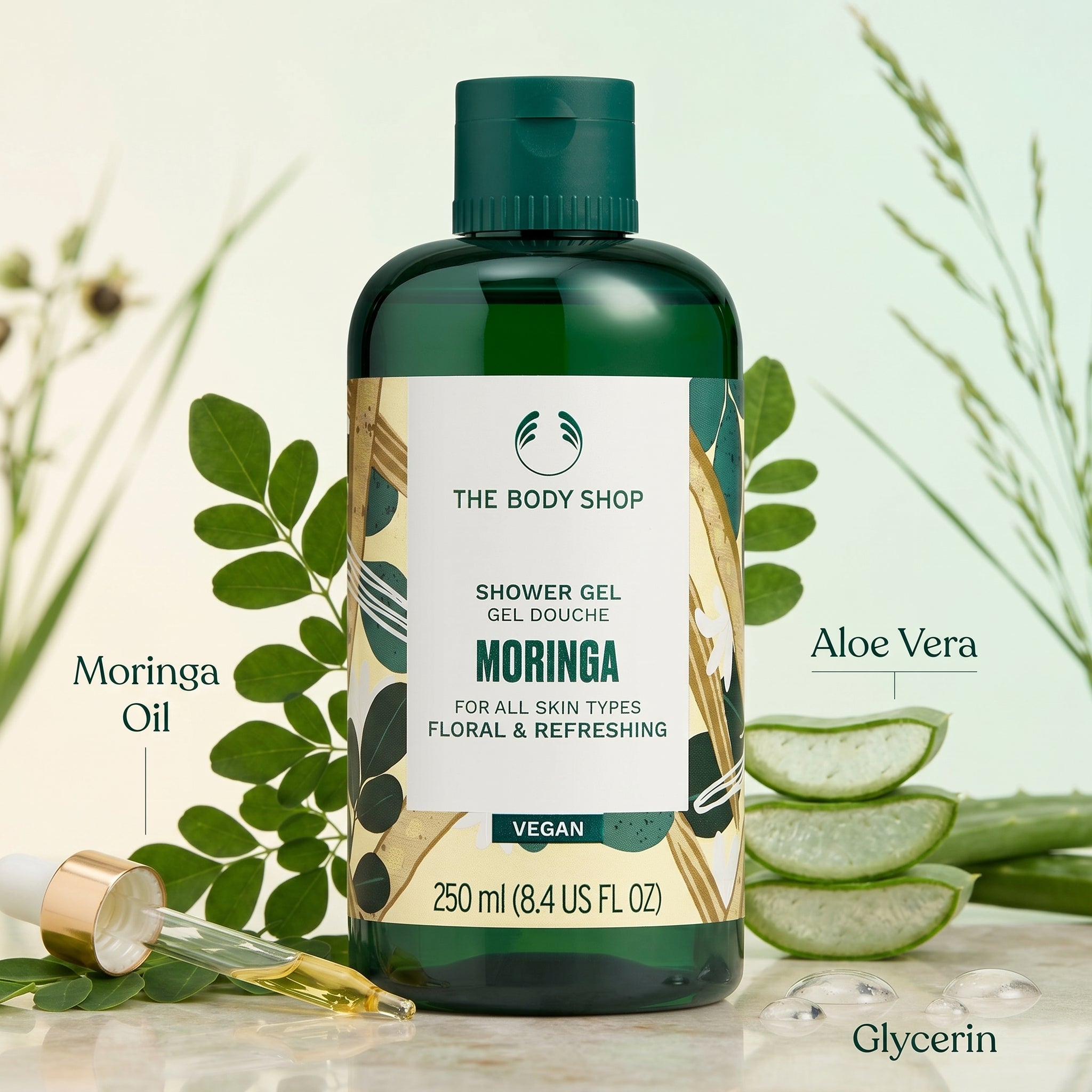 The Body Shop Moringa Shower Gel 250ml