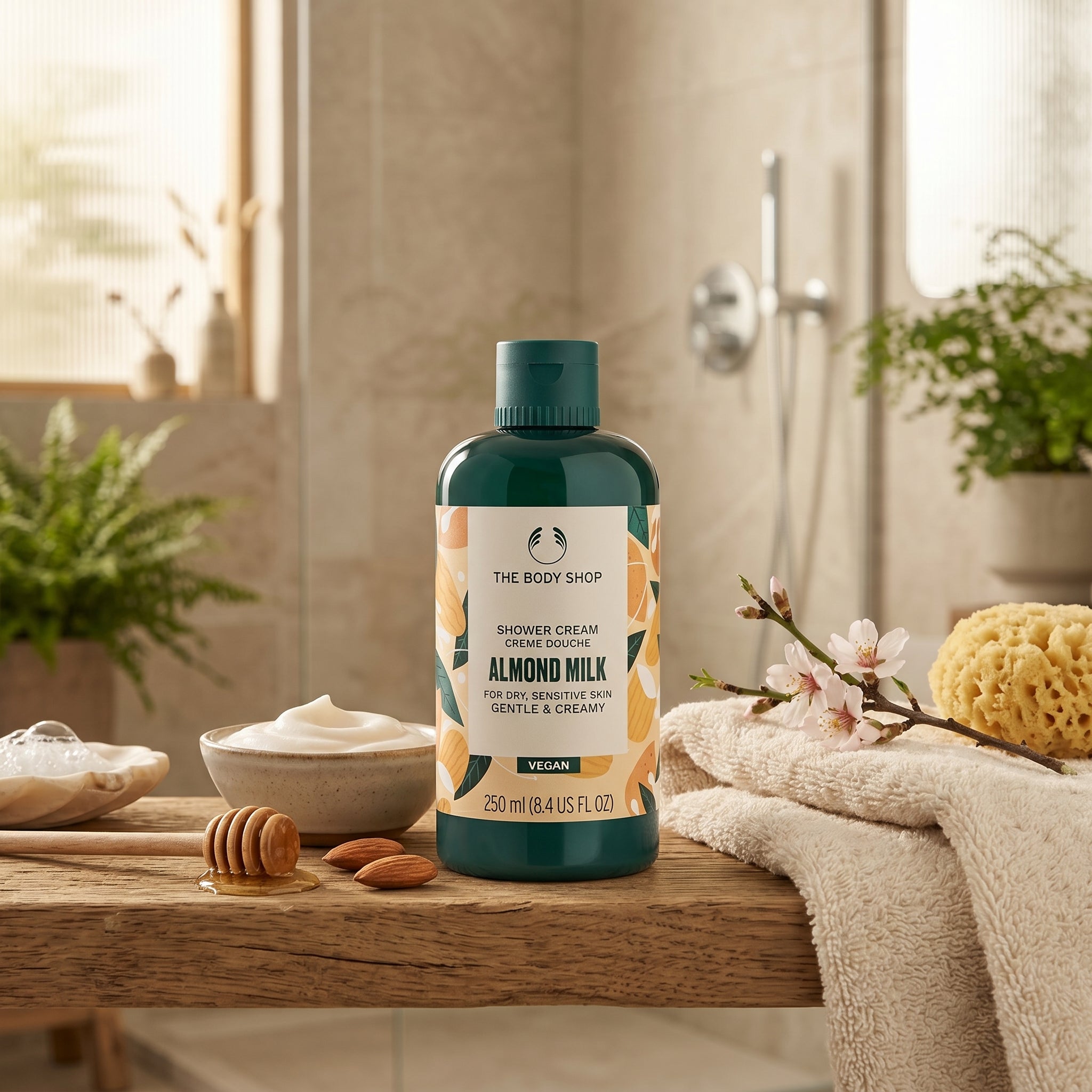 The Body Shop Almond Milk & Honey Shower Cream 250ml