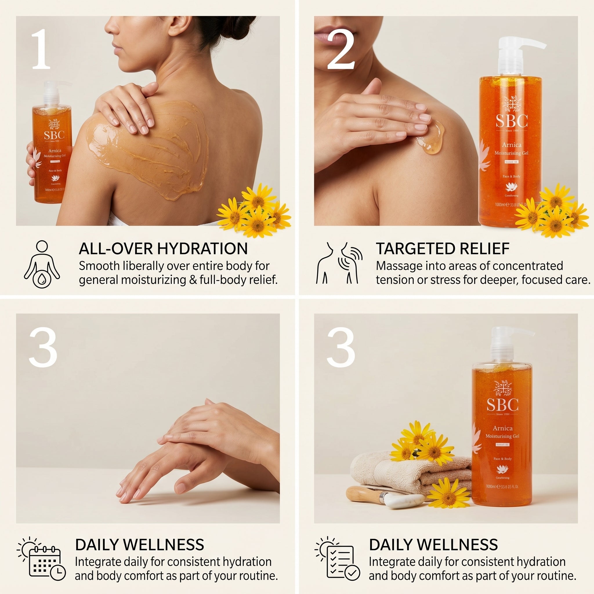 SBC Skincare Arnica Moisturising Gel 1000ml