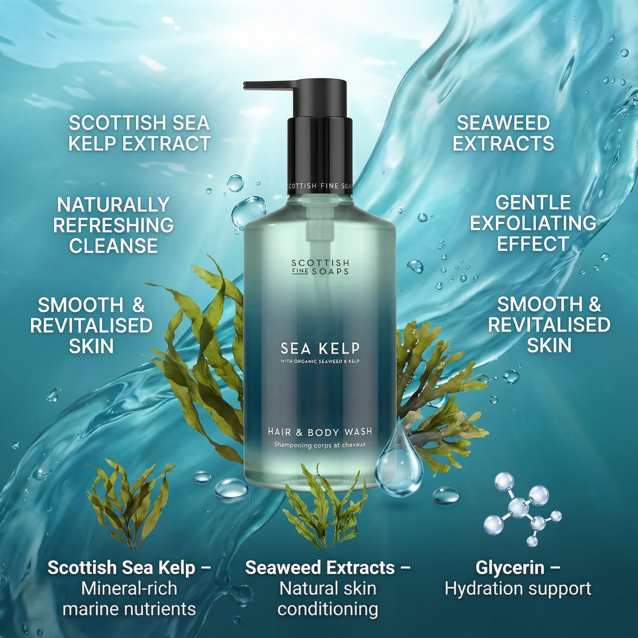 Scottish Fine Soaps Sea Kelp Hair & Body Wash 300ml