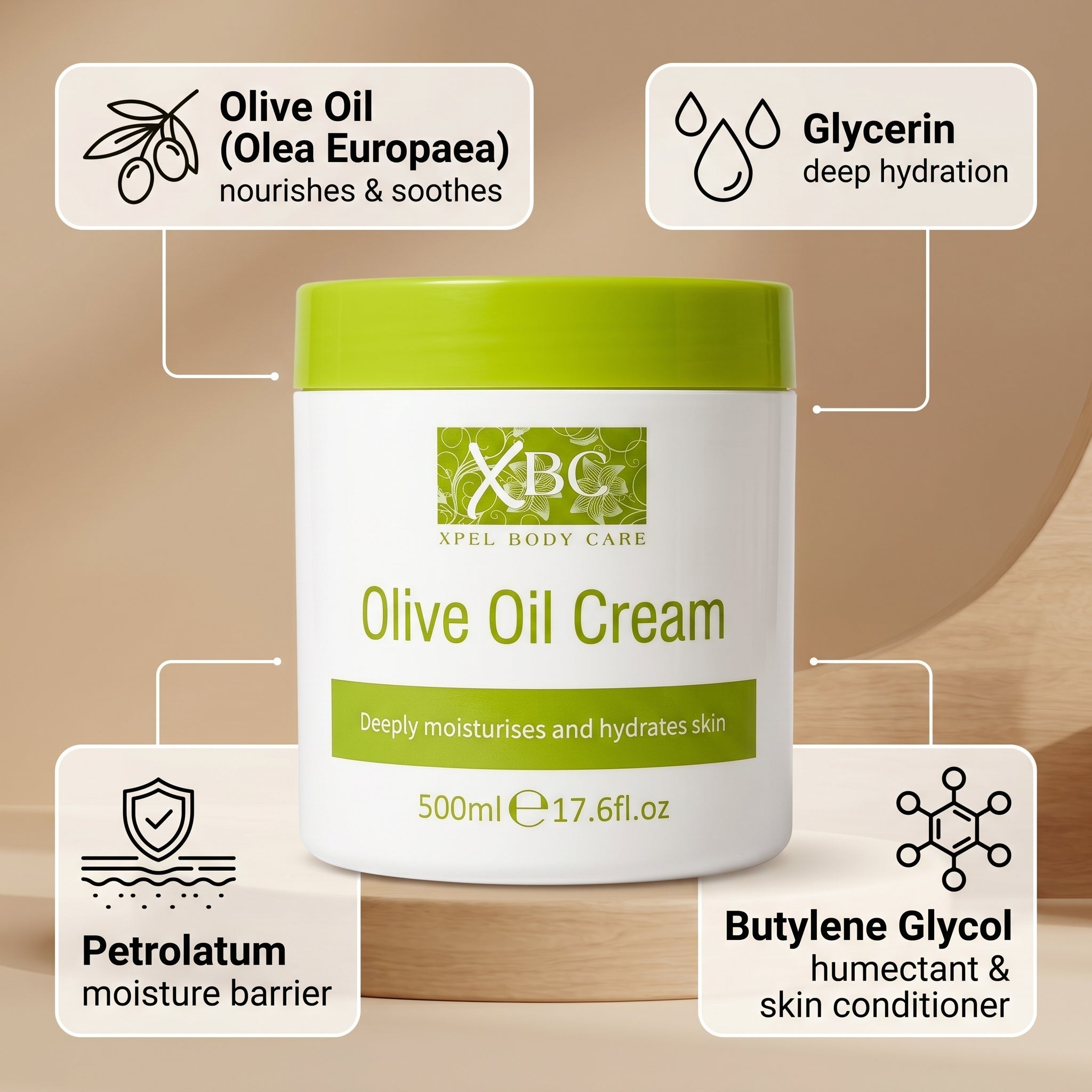 XBC Olive Oil Cream 500ml