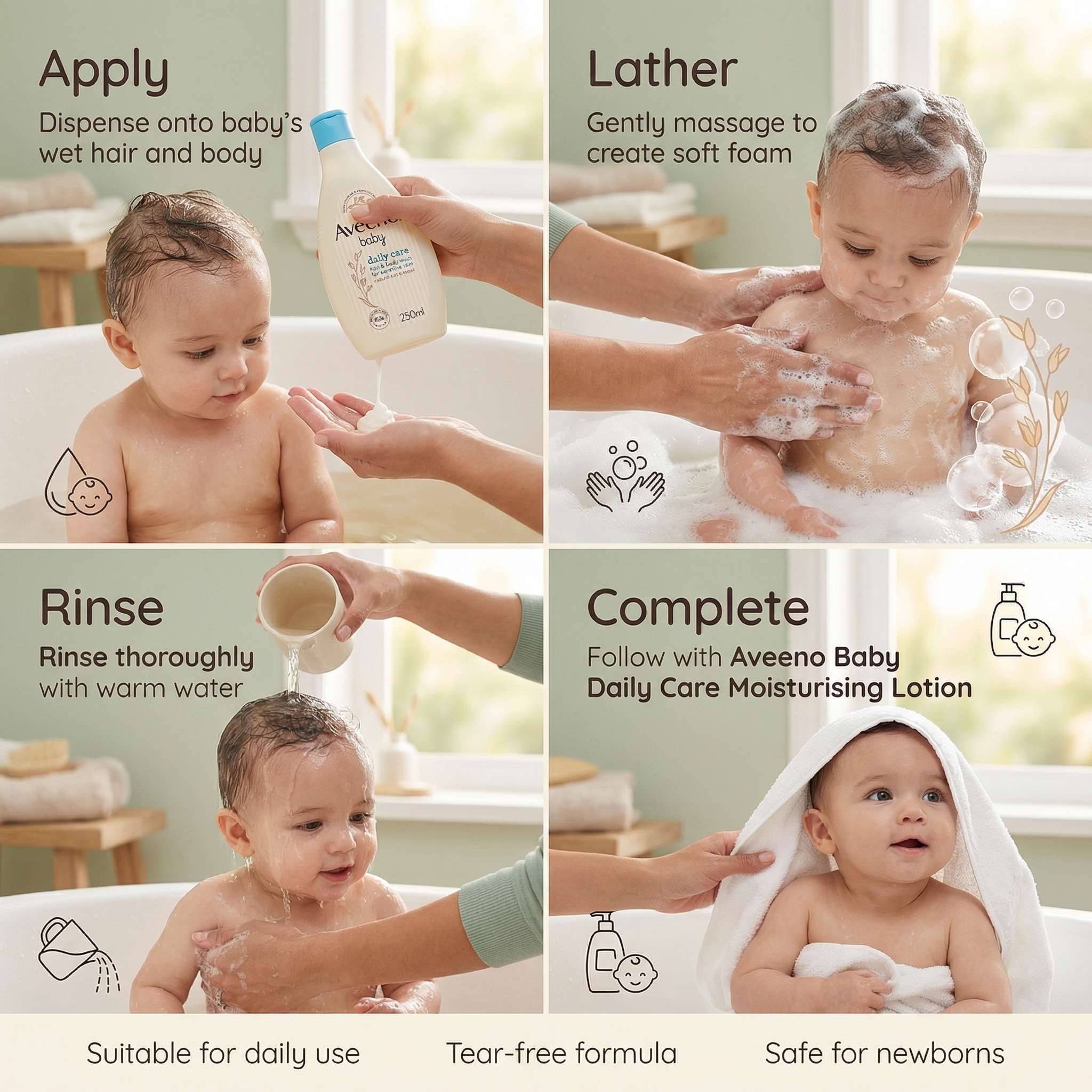 Aveeno Baby Daily Care Hair & Body Wash 250ml