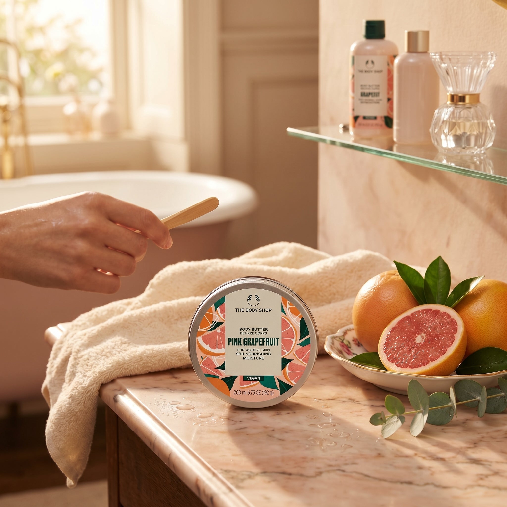 The Body Shop Pink Grapefruit Body Butter 96h Nourishing Moisture 200ml