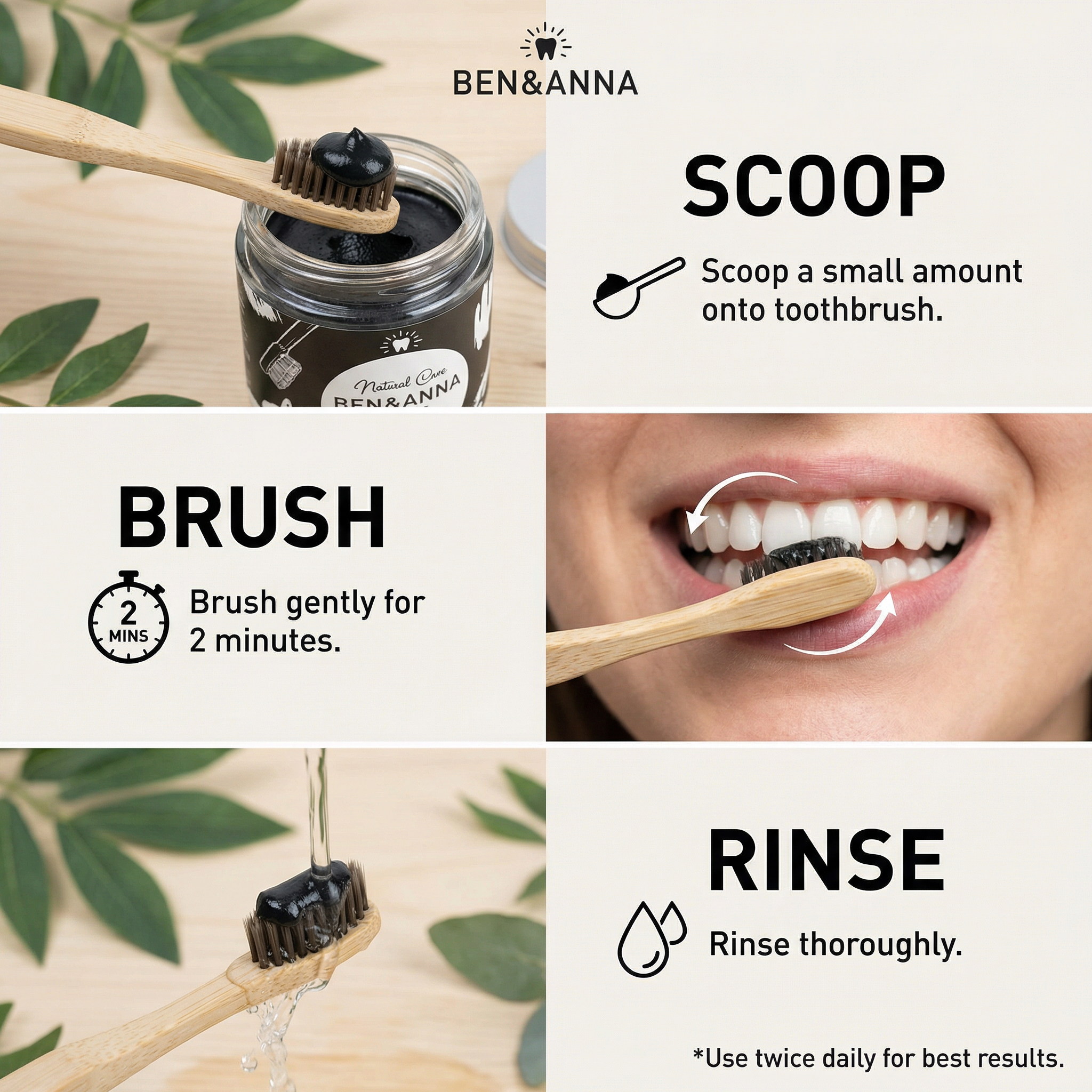 Ben & Anna Toothpaste (Black) with activated Charcoal 100ml