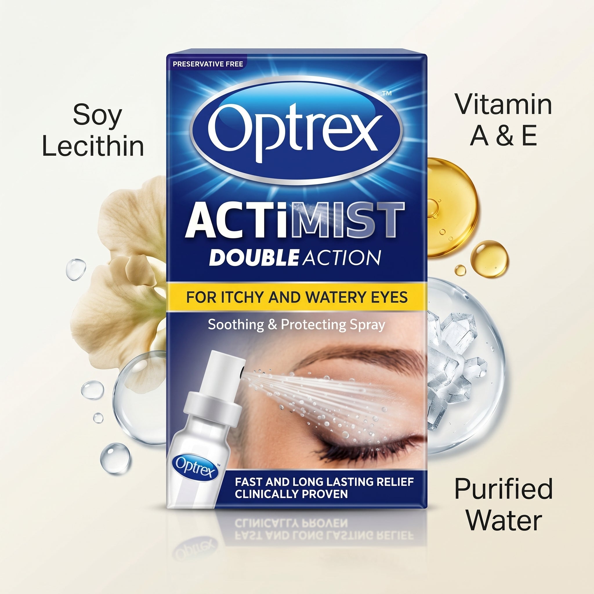 Optrex ActiMist 2in1 Eye Spray for Itchy and Watery Eyes 10ml