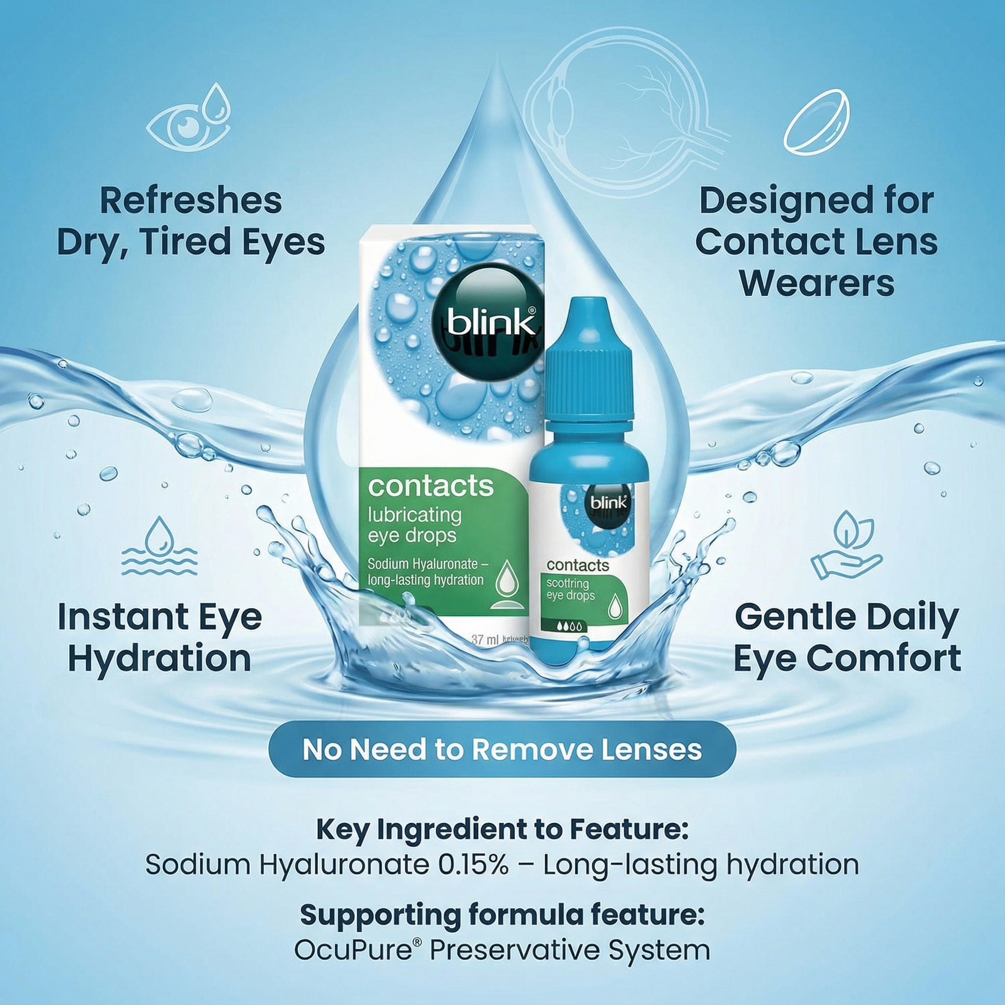 Blink Contacts Soothing Eye Drops 10ml