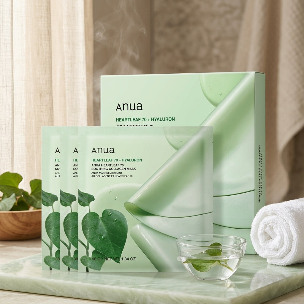 Anua Heartleaf 70 Soothing Collagen Mask x4