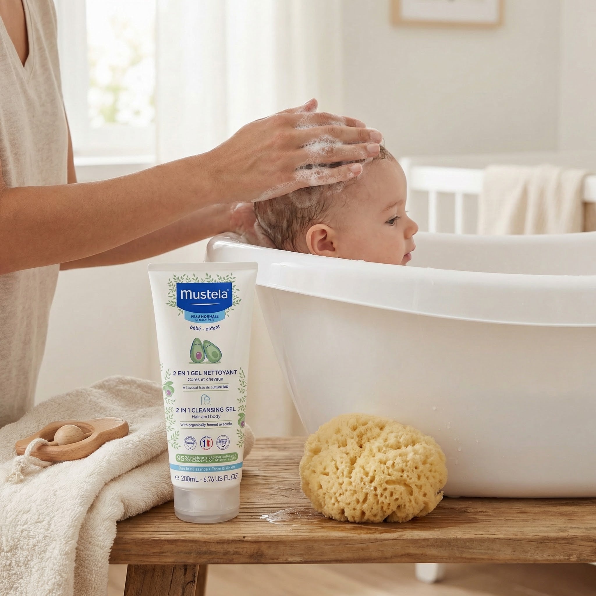Mustela 2 in 1 Cleansing Gel with Avocado 200ml