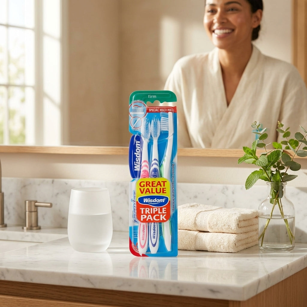 Wisdom Regular Plus Firm Toothbrushes Triple Pack