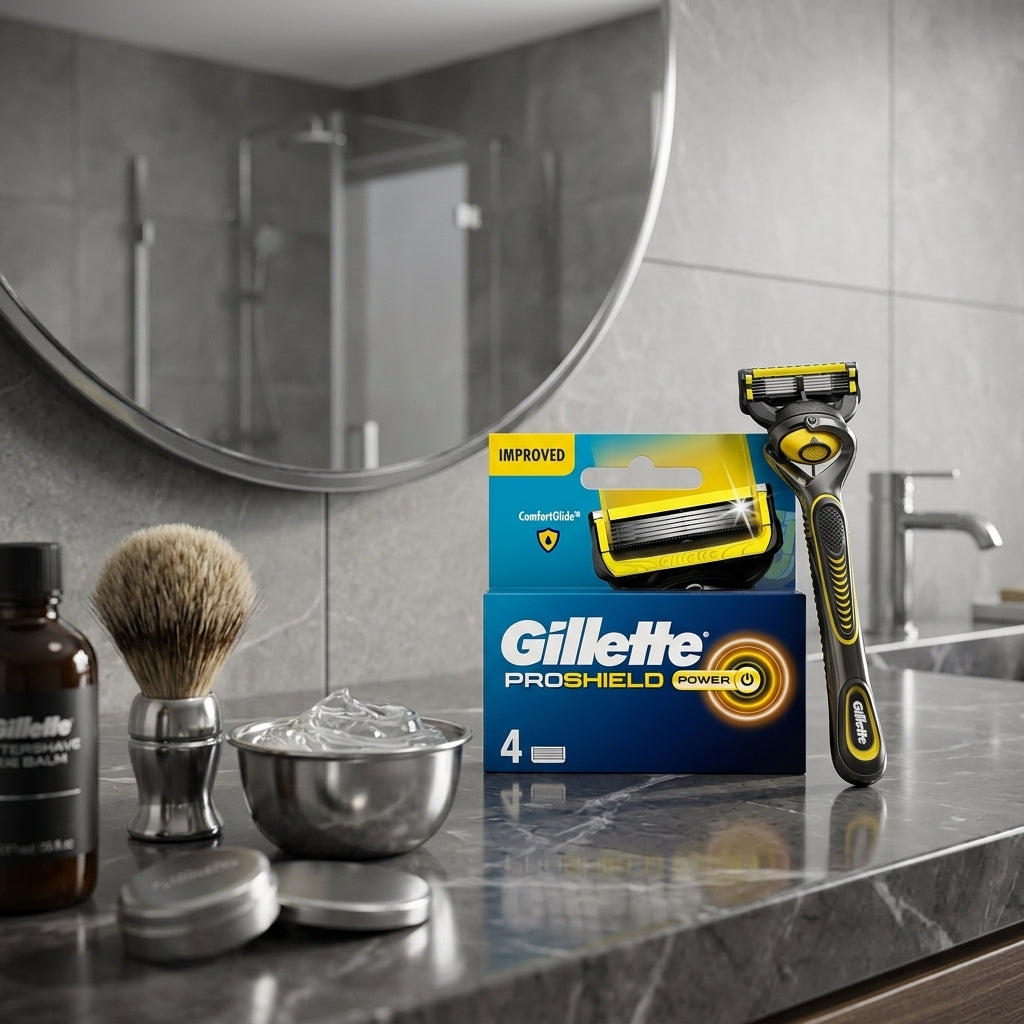 Gillette Proshield Power Men's Razor Blade Refills, 4 Count