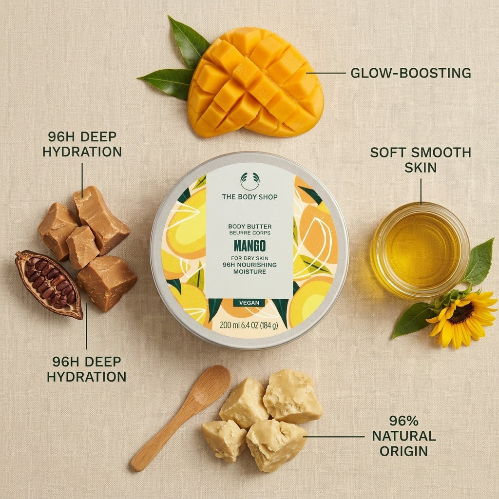 The Body Shop Mango Body Butter 96h Nourishing Moisture 200ml