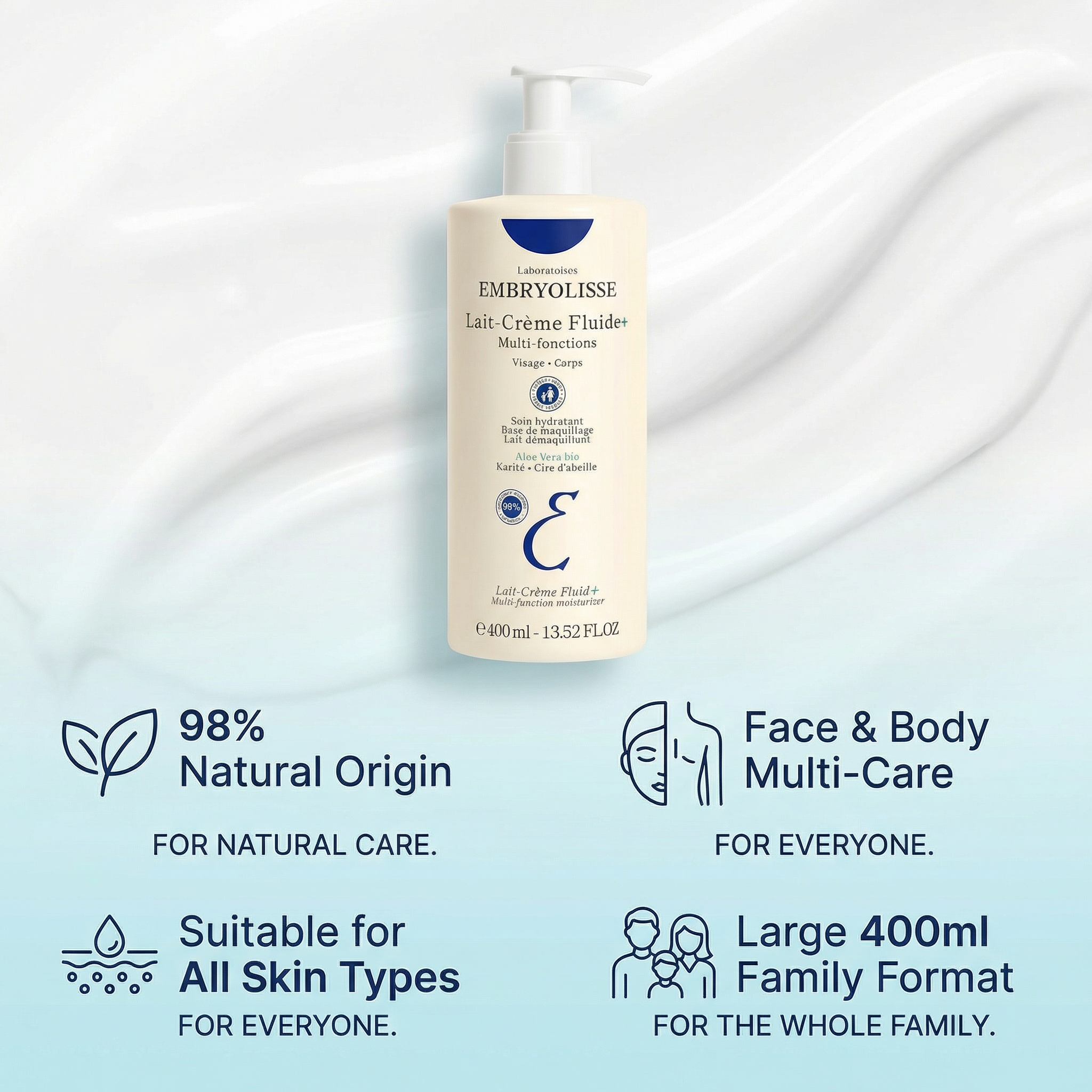 Embryolisse lait creme fluide + multifunction 400ml