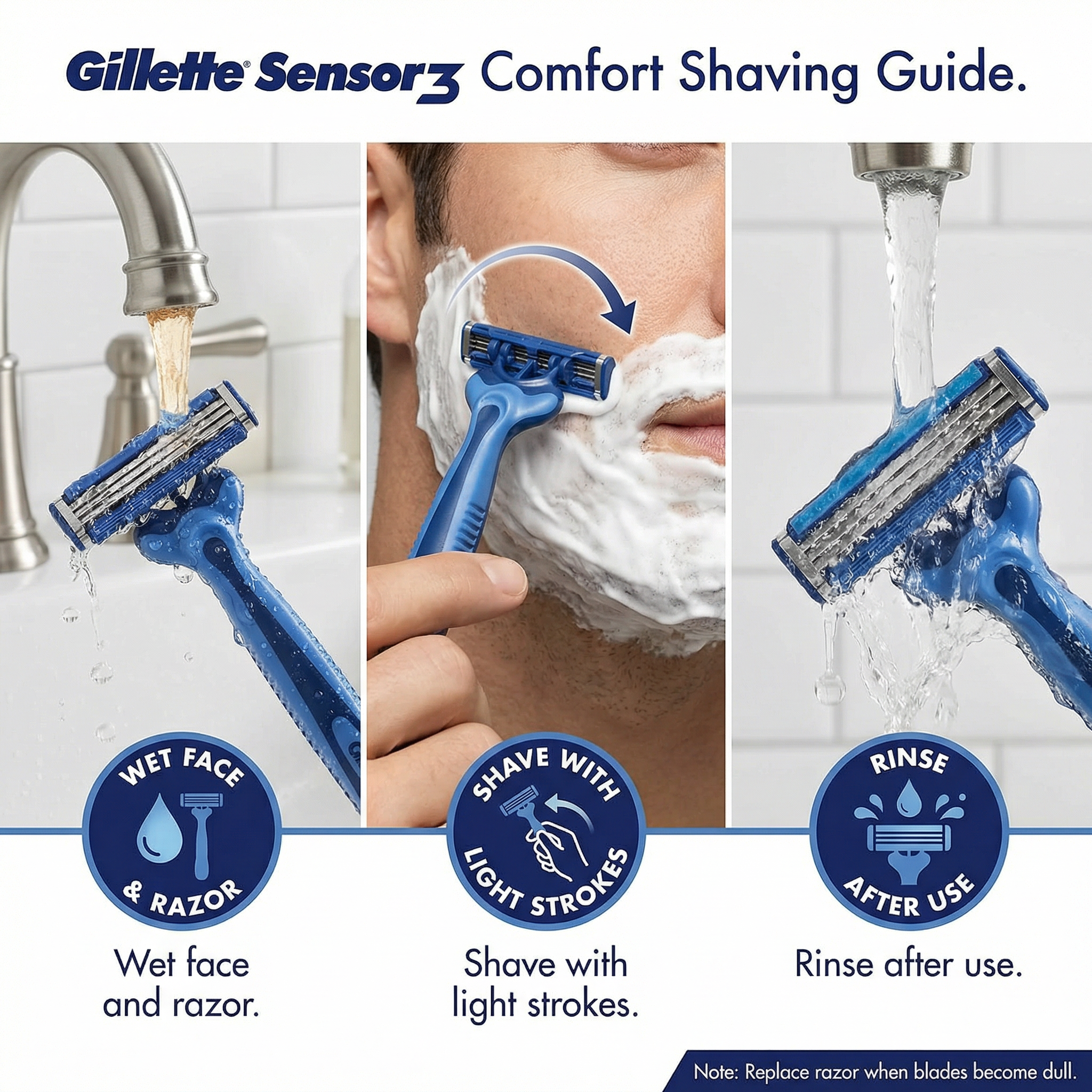 Gillette Sensor3 Comfort Disposable Razors 4 Peices