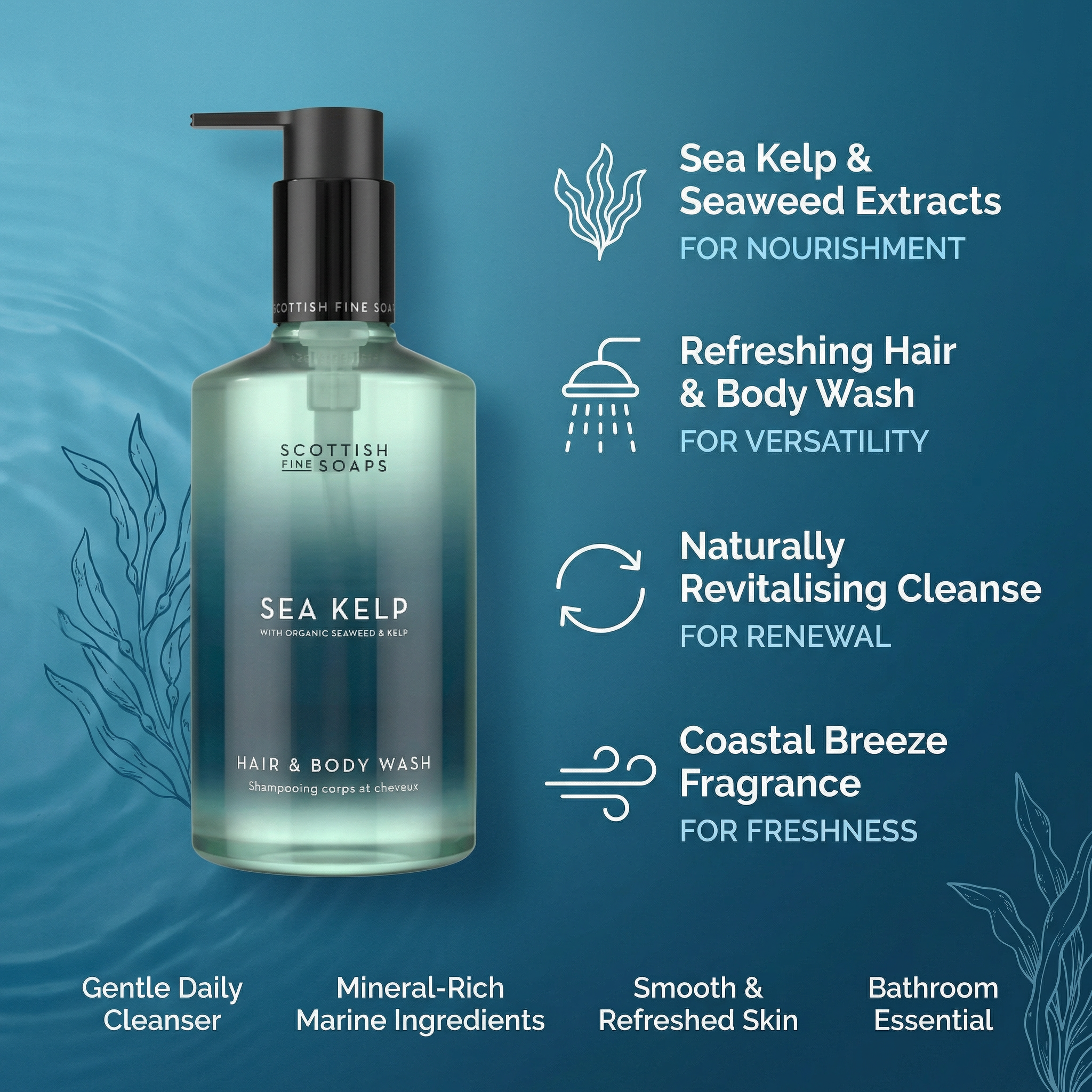 Scottish Fine Soaps Sea Kelp Hair & Body Wash 300ml