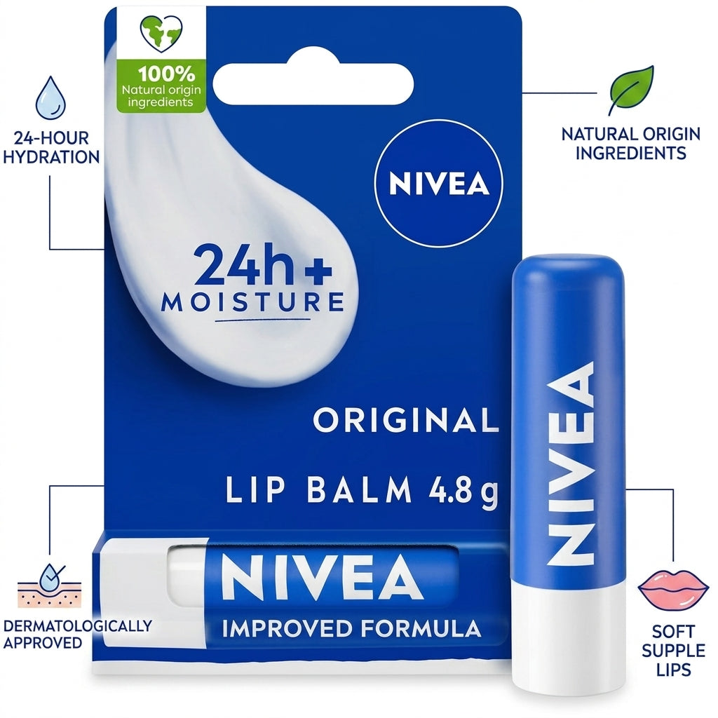 Nivea Original Care Caring Lip Balm 4.8g