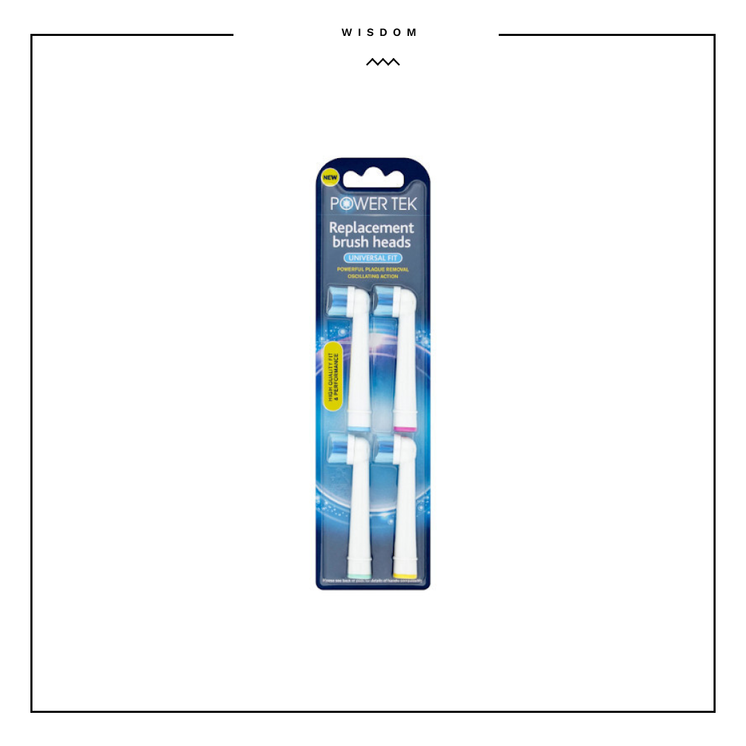 Wisdom Powertek Replacement Heads 4pack