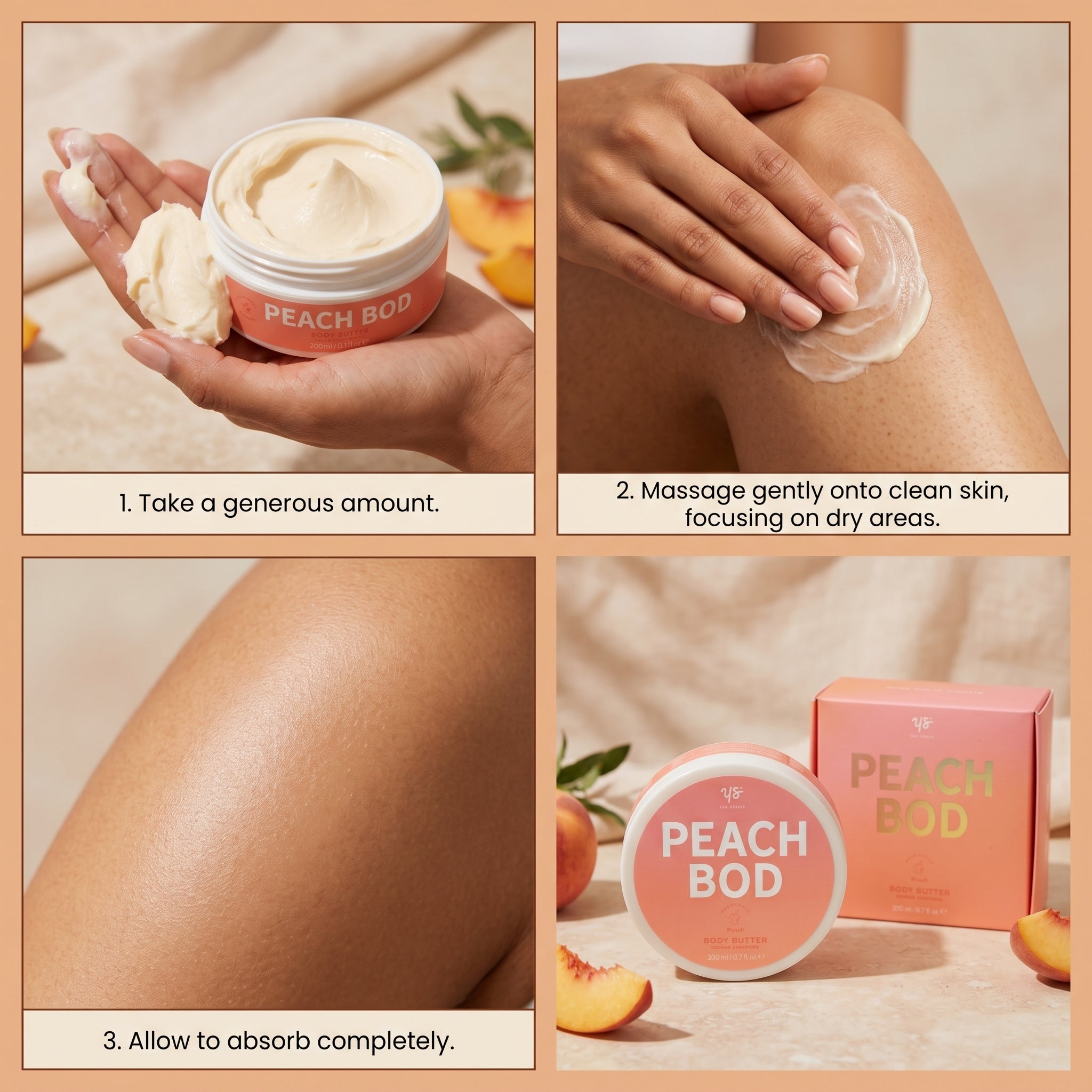Yes Studio Peach Bod Body Butter 200ml