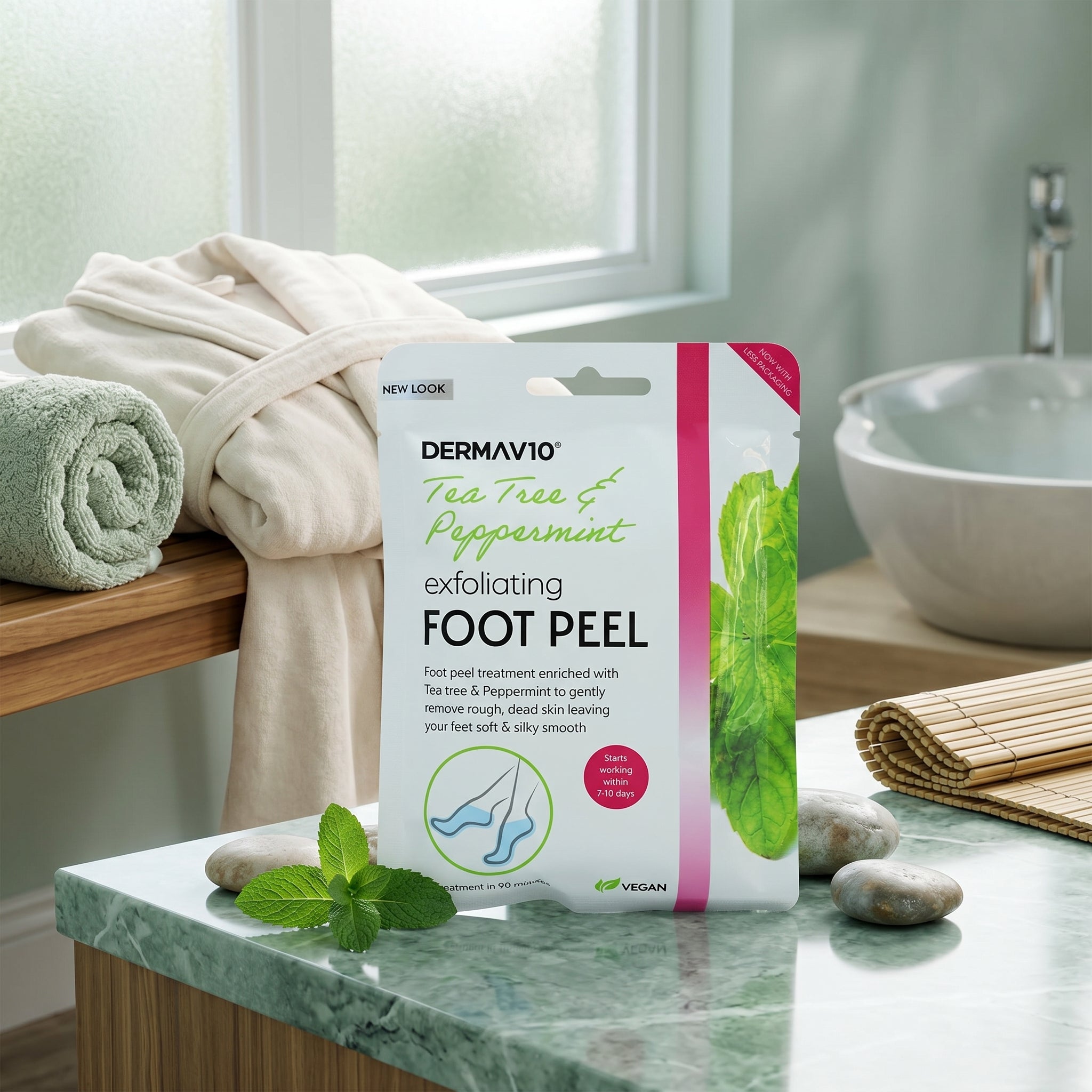 Derma V10 Exfoliating Foot Peel 1pair