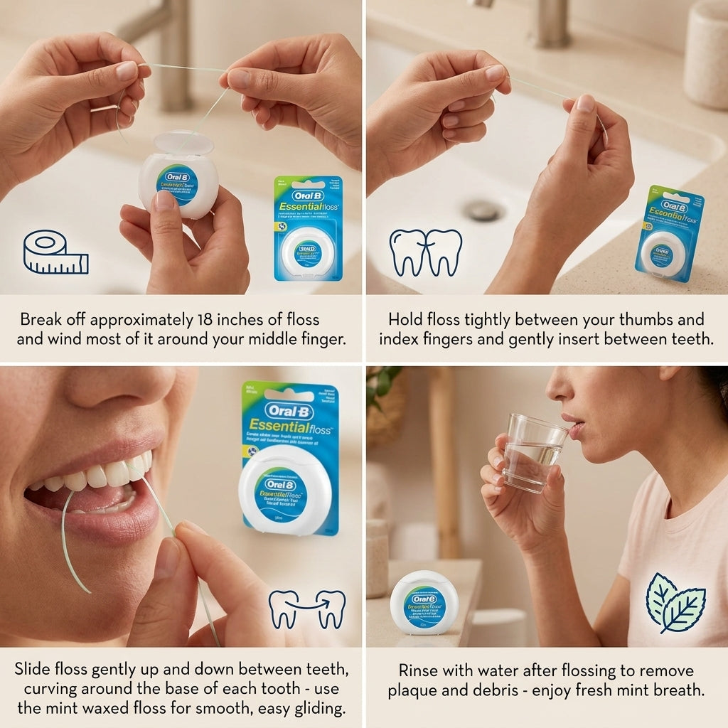 Oral-B Essential Floss Mint Waxed 50m