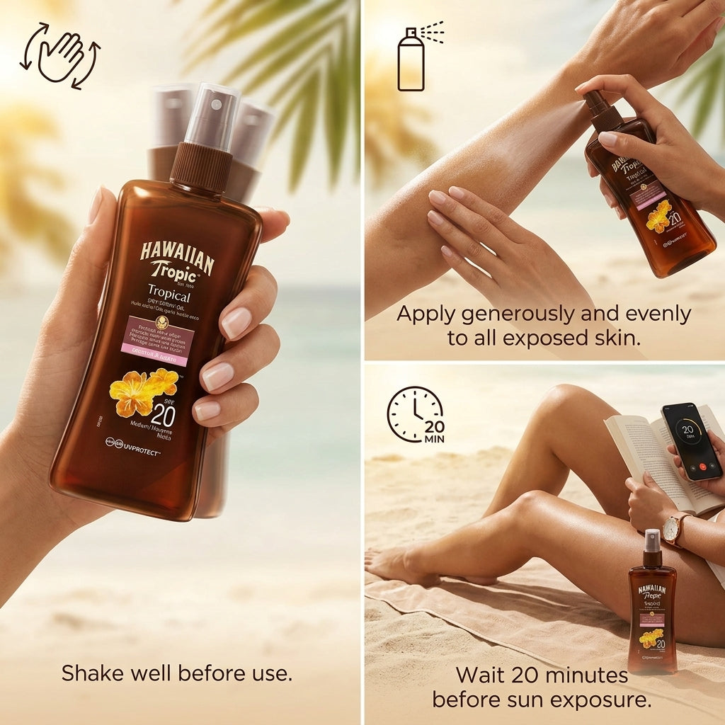 Hawaiian Tropic Coconut & Guava Sunscreen Spray SPF20 200 ml