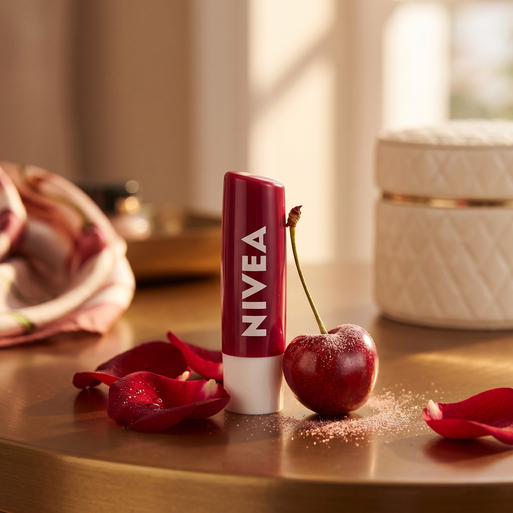 Nivea Cherry Shine Long Lasting Moisture Caring Lip Balm 4.8g
