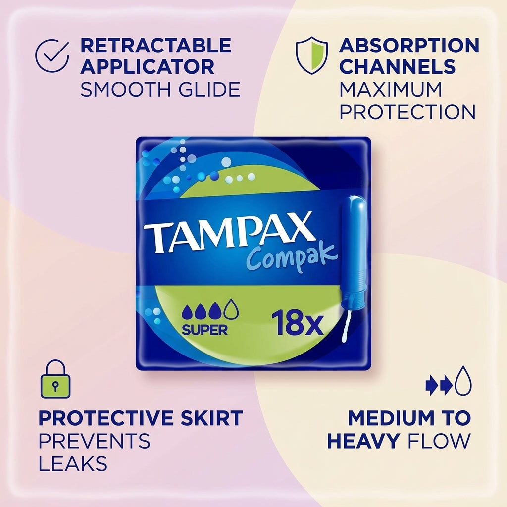 Tampax Compak Super Tampons 18pack