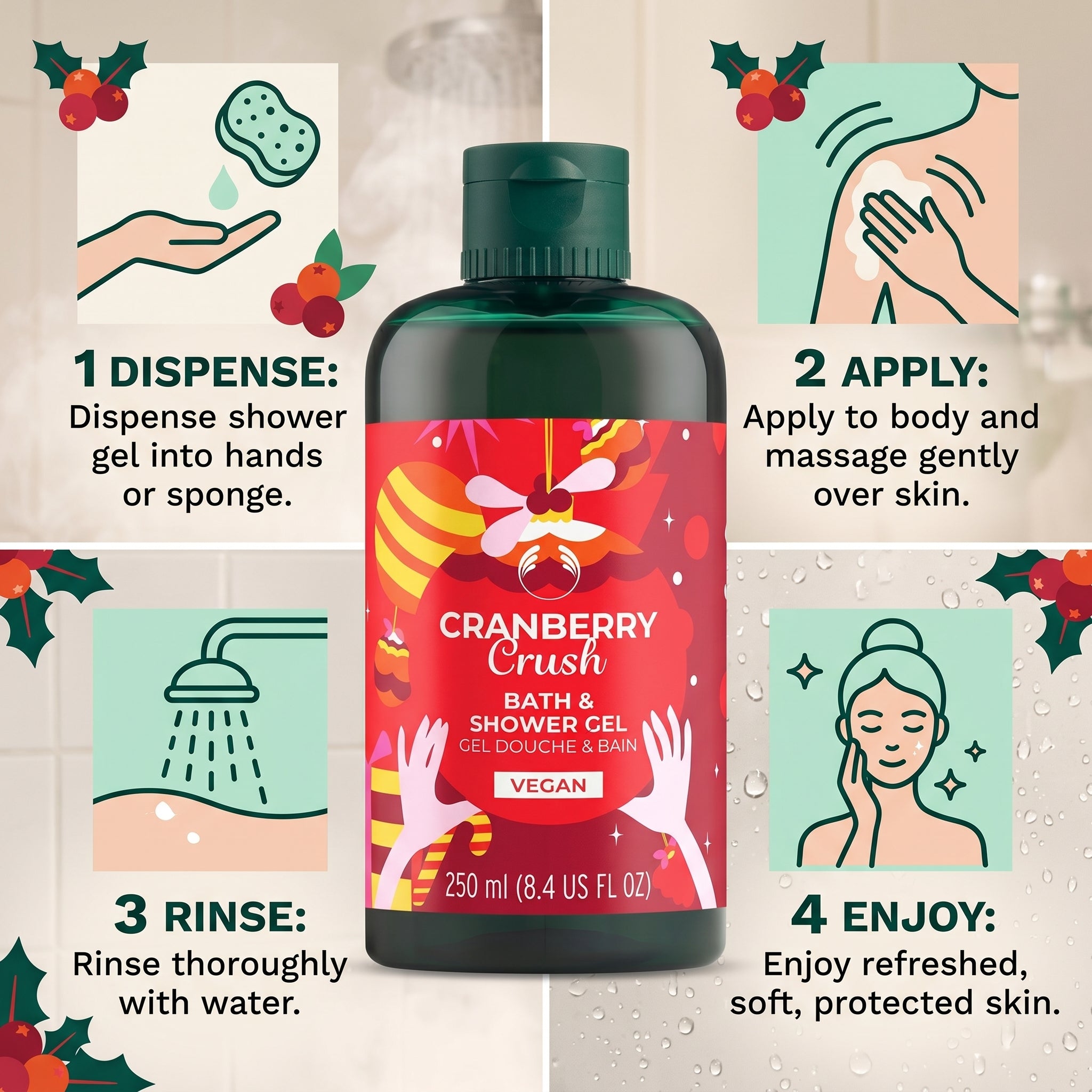 The Body Shop Shower Gel Cranberry 250ml
