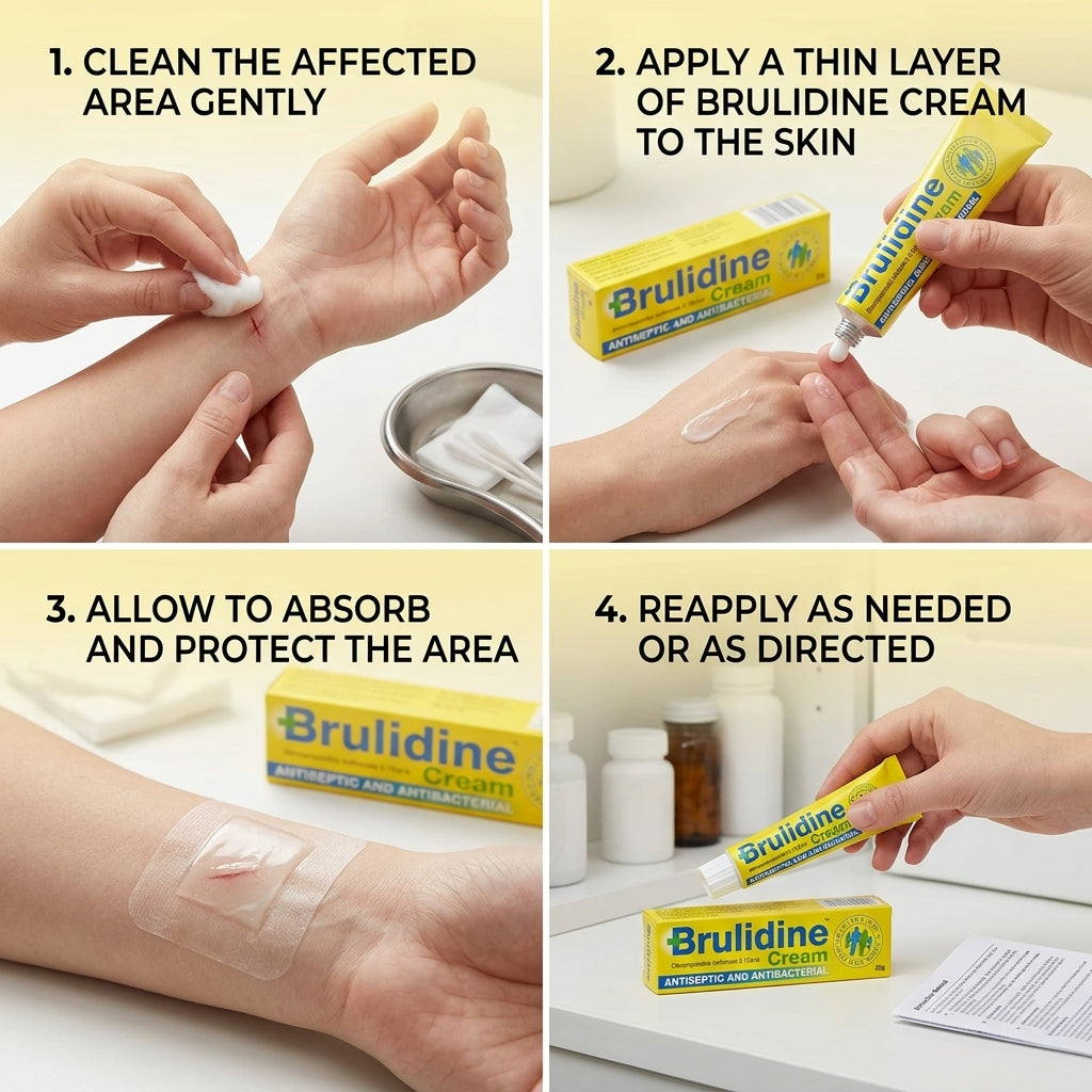 Brulidine Antiseptic and Antibacterial Cream 25g