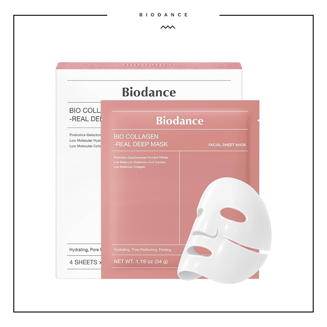 BIODANCE Bio-Collagen Real Deep Mask, Hydrogel Mask, Pore Minimizing, Elasticity Improvement, Korean Skincare | 1.19oz(34g