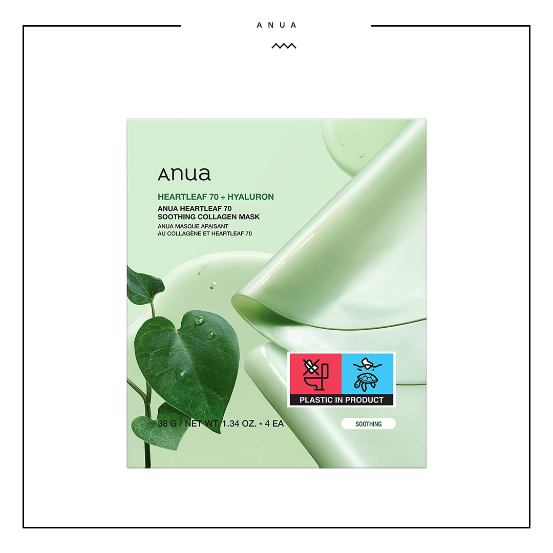 Anua Heartleaf 70 + Hyaluron Soothing Collagen Mask