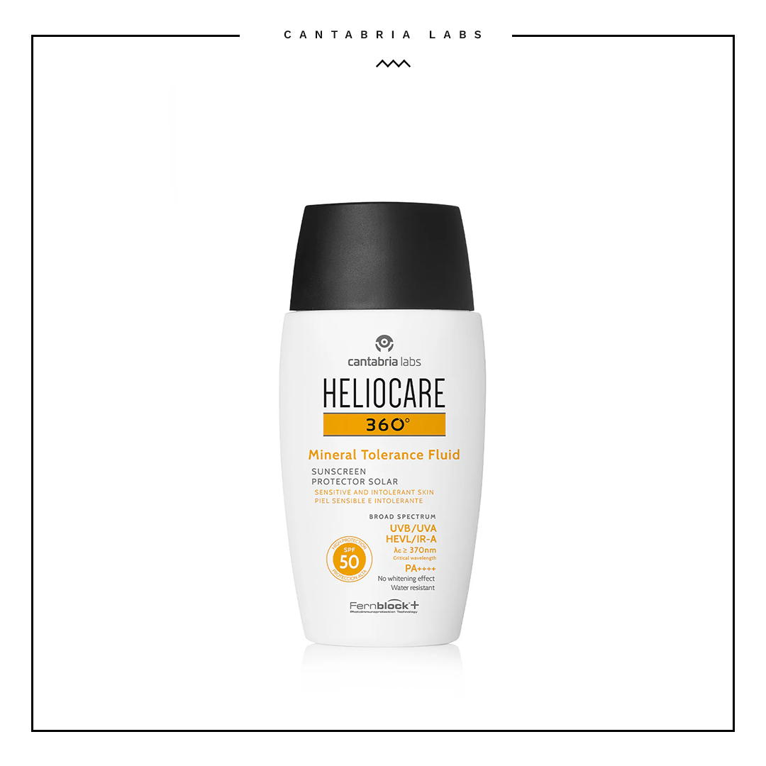 Heliocare 360 Mineral Tolerance Fluid Sunscreen Protector Solar SPF 50 PA++++ 50ml