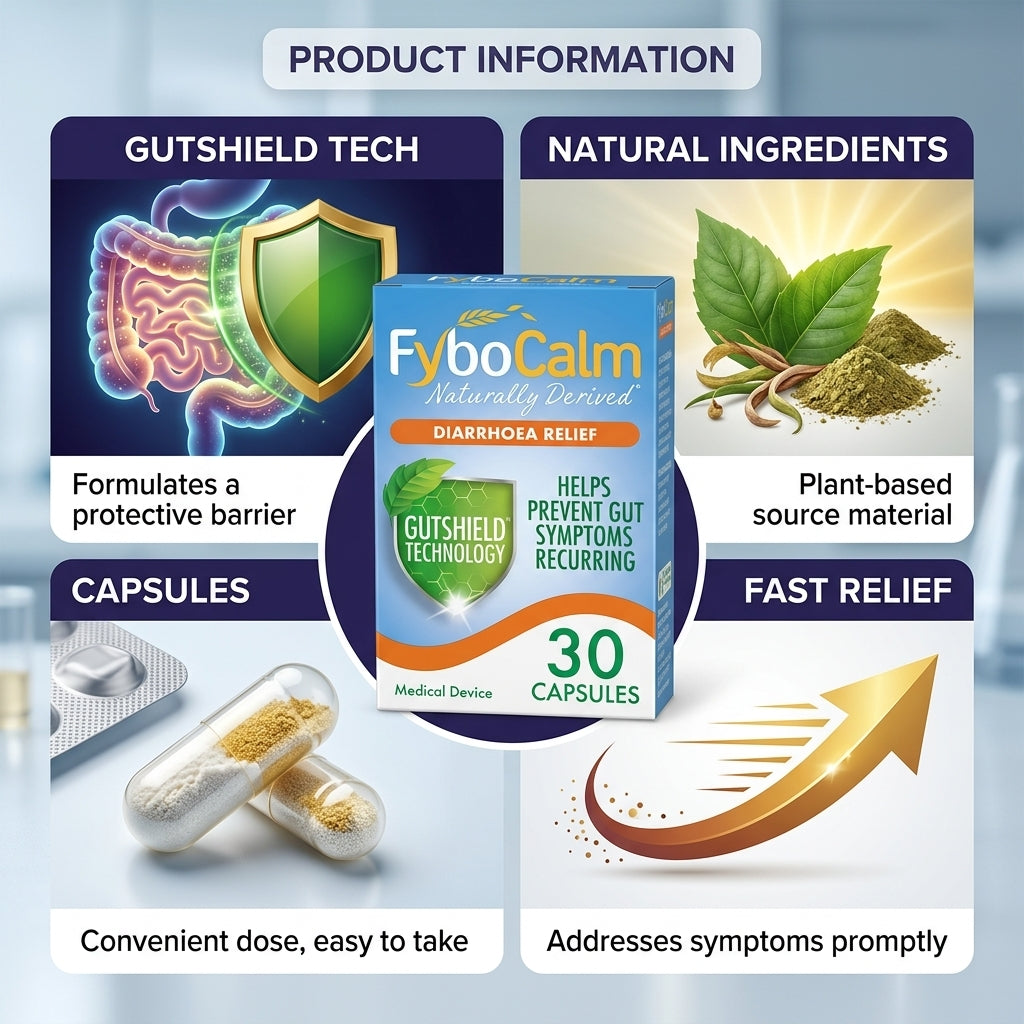 Fybocalm Diarrhoea Relief Capsules 30caps